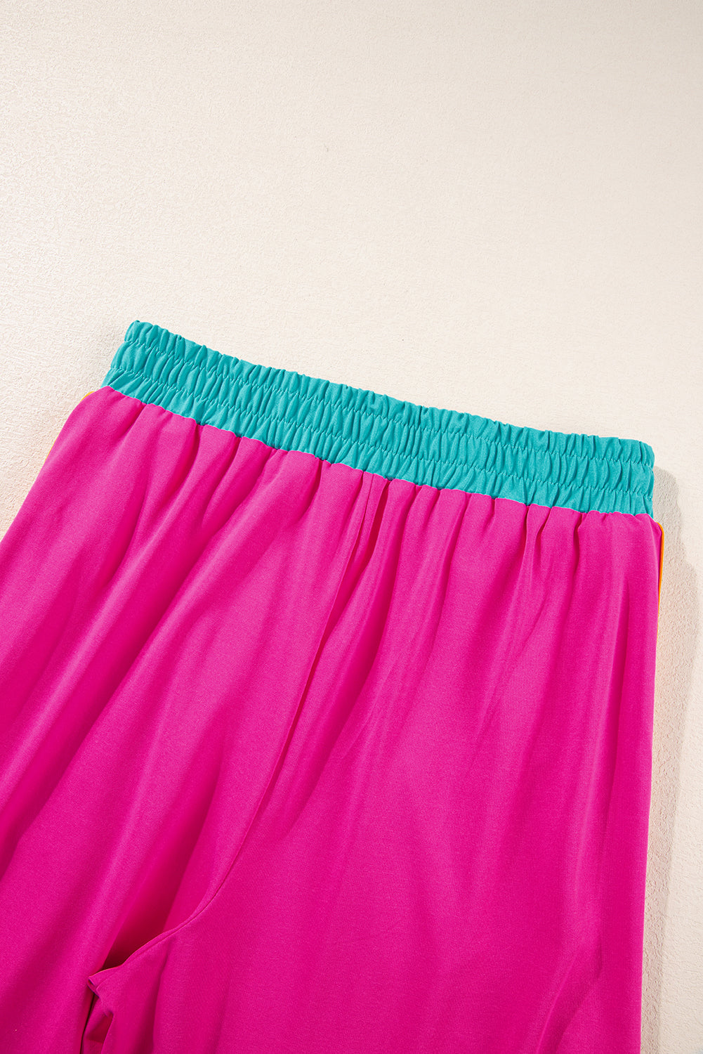 Colour Block Cap Sleeve Tee & Crop Wide Leg Trousers Set | 8 Colours