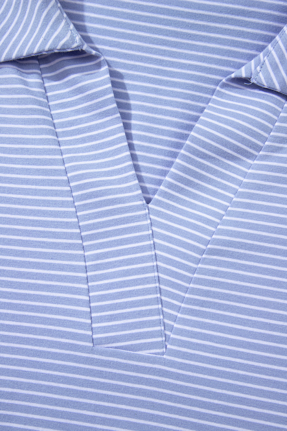 Shop Stripe Dolman Sleeve Polo Shirt and Drawstring Shorts Set Two Piece Co-ord at LivelyLooks