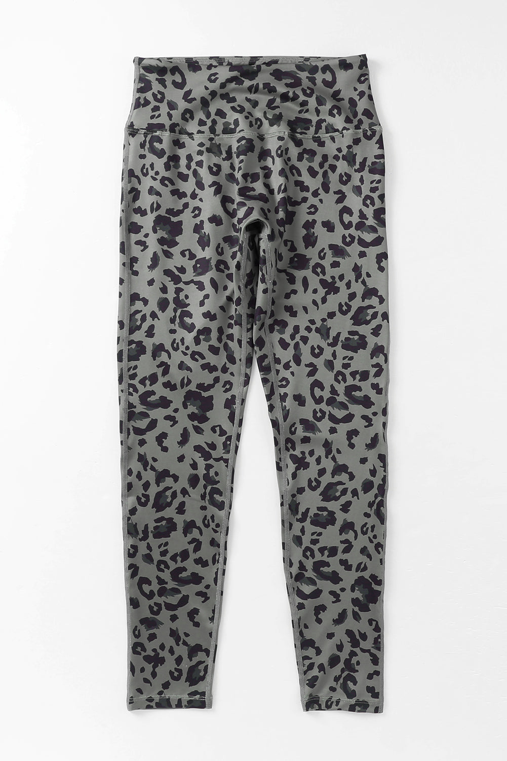 Shop Grey Classic Leopard Print Active Leggings Animal Pattern Gym Yoga Sports Tights at LivelyLooks