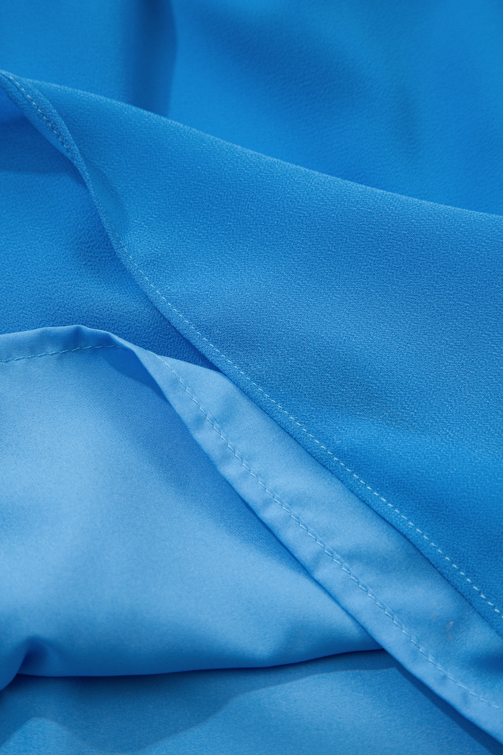 Blue Half Button Collared Elastic Waist Sleeveless Shirt Dress S-XL
