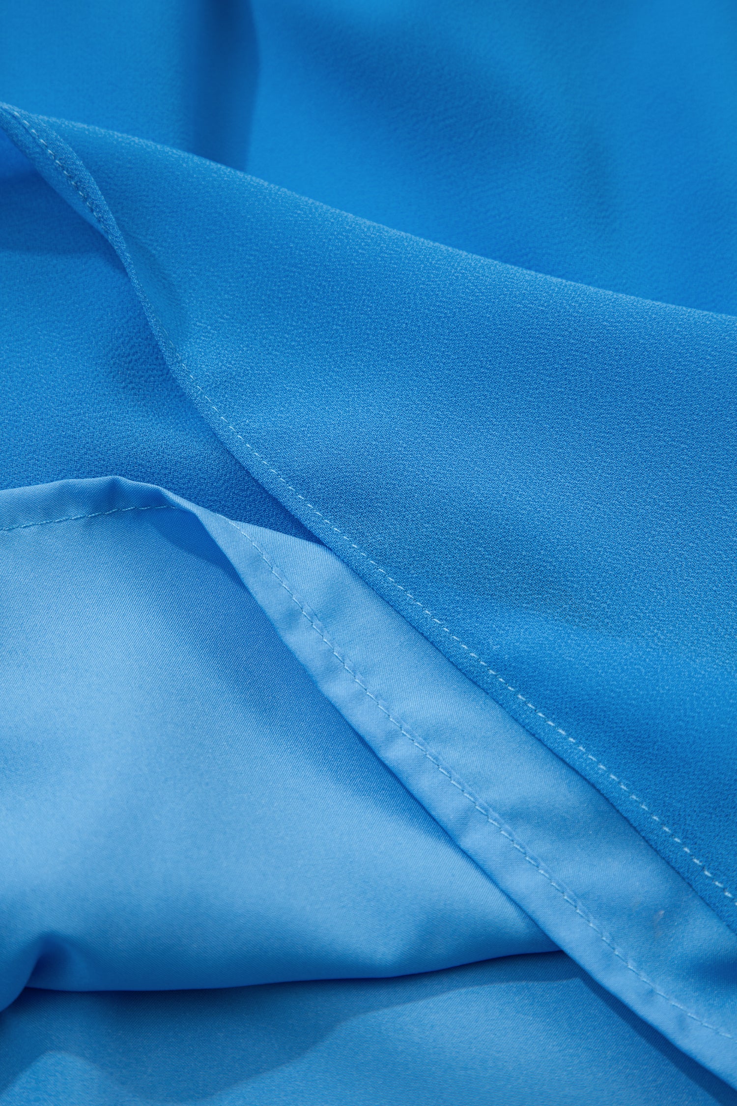 Blue Half Button Collared Elastic Waist Sleeveless Shirt Dress S-XL