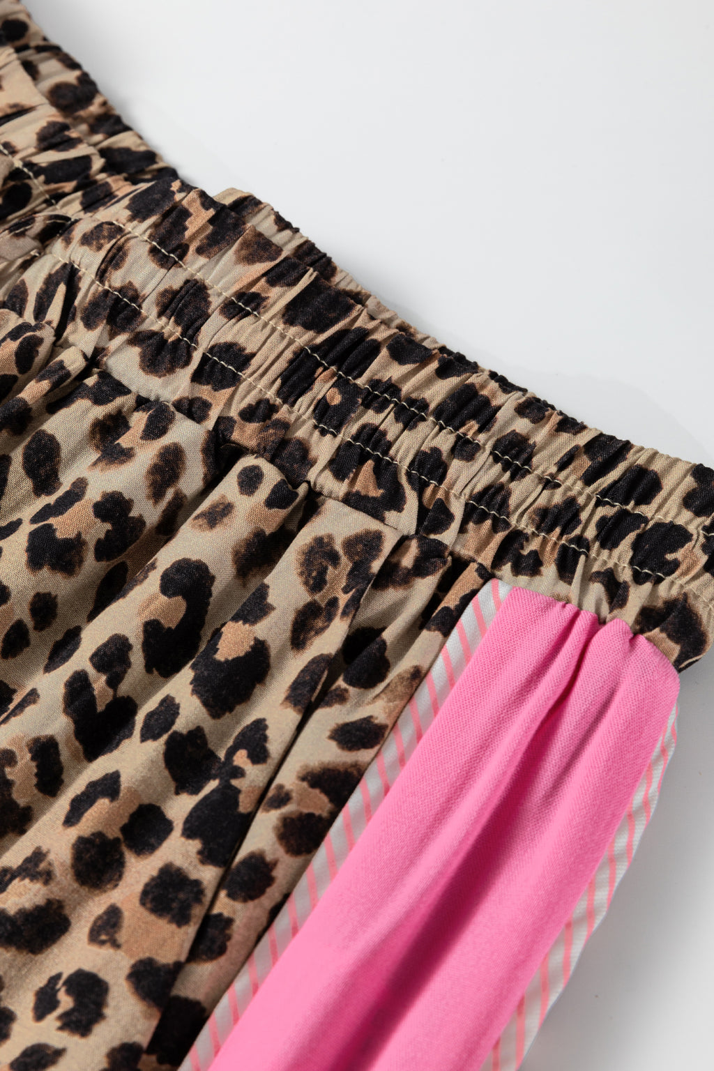 Brown Contrast Trim Leopard Top & Pant Set | UK 8–22