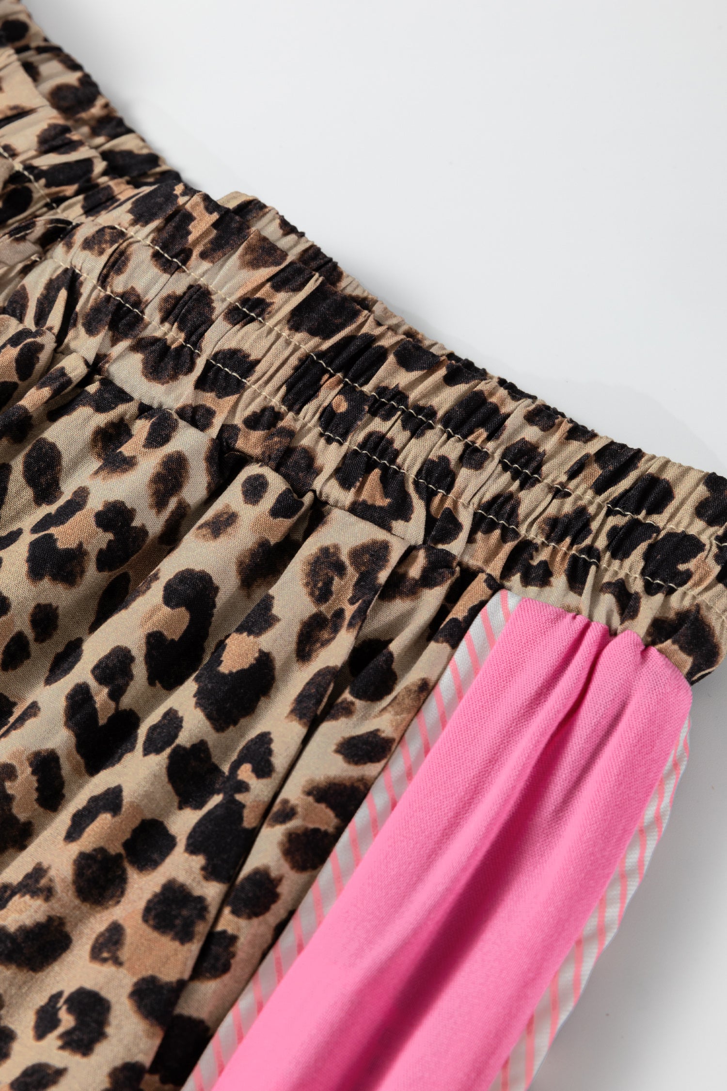 Brown Contrast Trim Leopard Top & Pant Set | UK 8–22