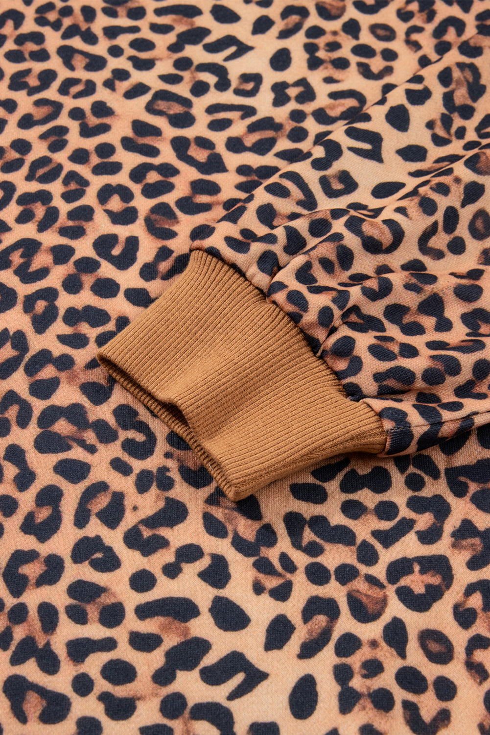 Khaki Leopard Pullover & Pants Set with Bow Embroidery | UK 8–22