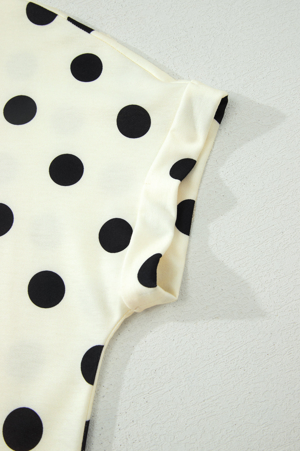 Beige Polka Dot High Neck Dolman Tunic Top | Sizes 8-22