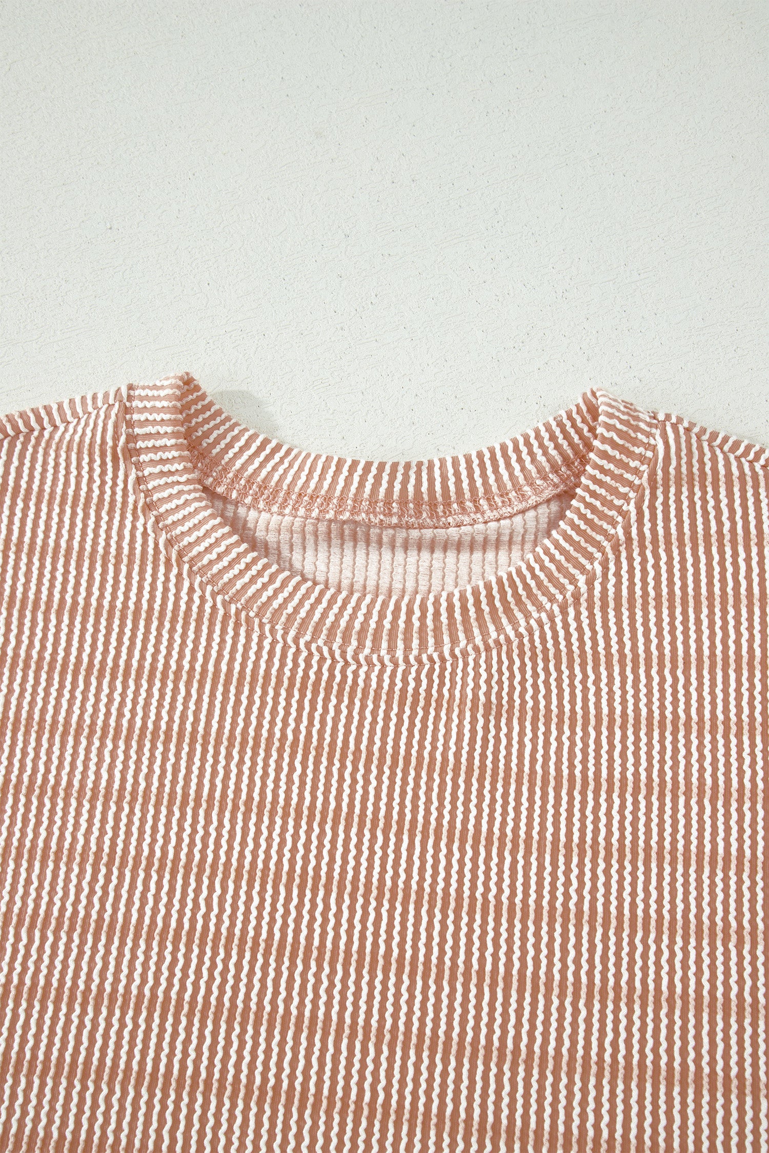 LivelyLooks Stripe Raised Rib Tee & Drawstring Shorts Set Women's S-XL women's fashion