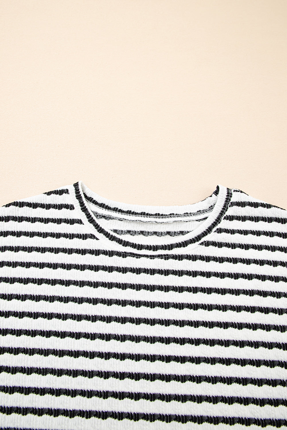 Shop Stripe Knitted Short Sleeve Top & Drawstring Shorts Co-ord S-3XL at LivelyLooks