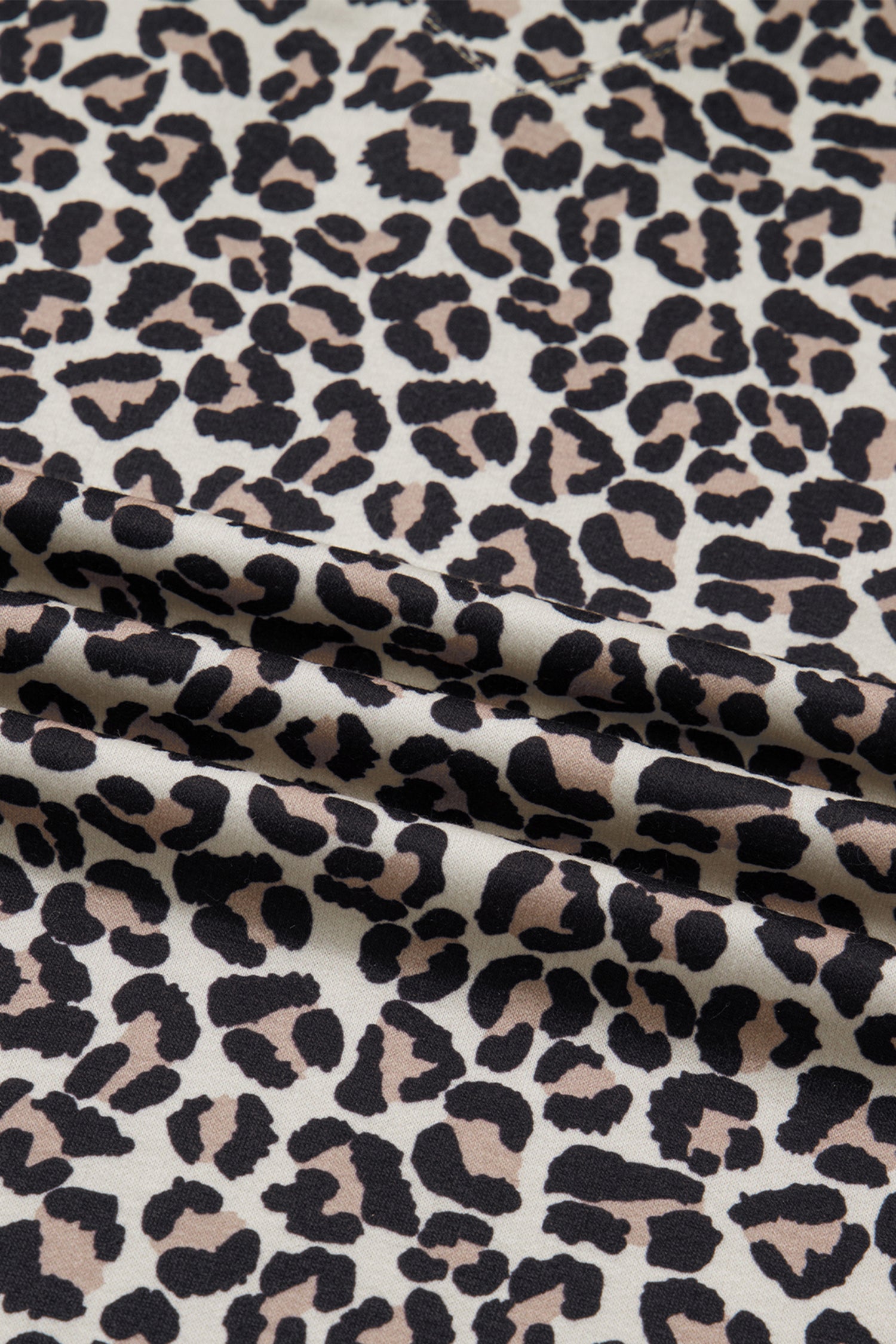 Women's Khaki Leopard Print Zip Neck Patchwork Mini Dress at LivelyLooks