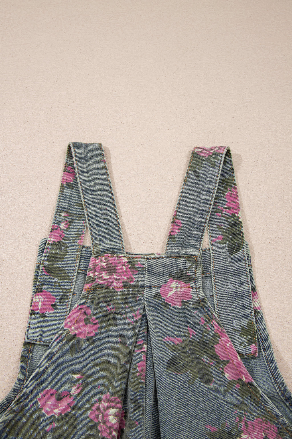LivelyLooks Floral Print Pleated High Waist Wide Leg Denim Jumpsuit | S-XL women's fashion