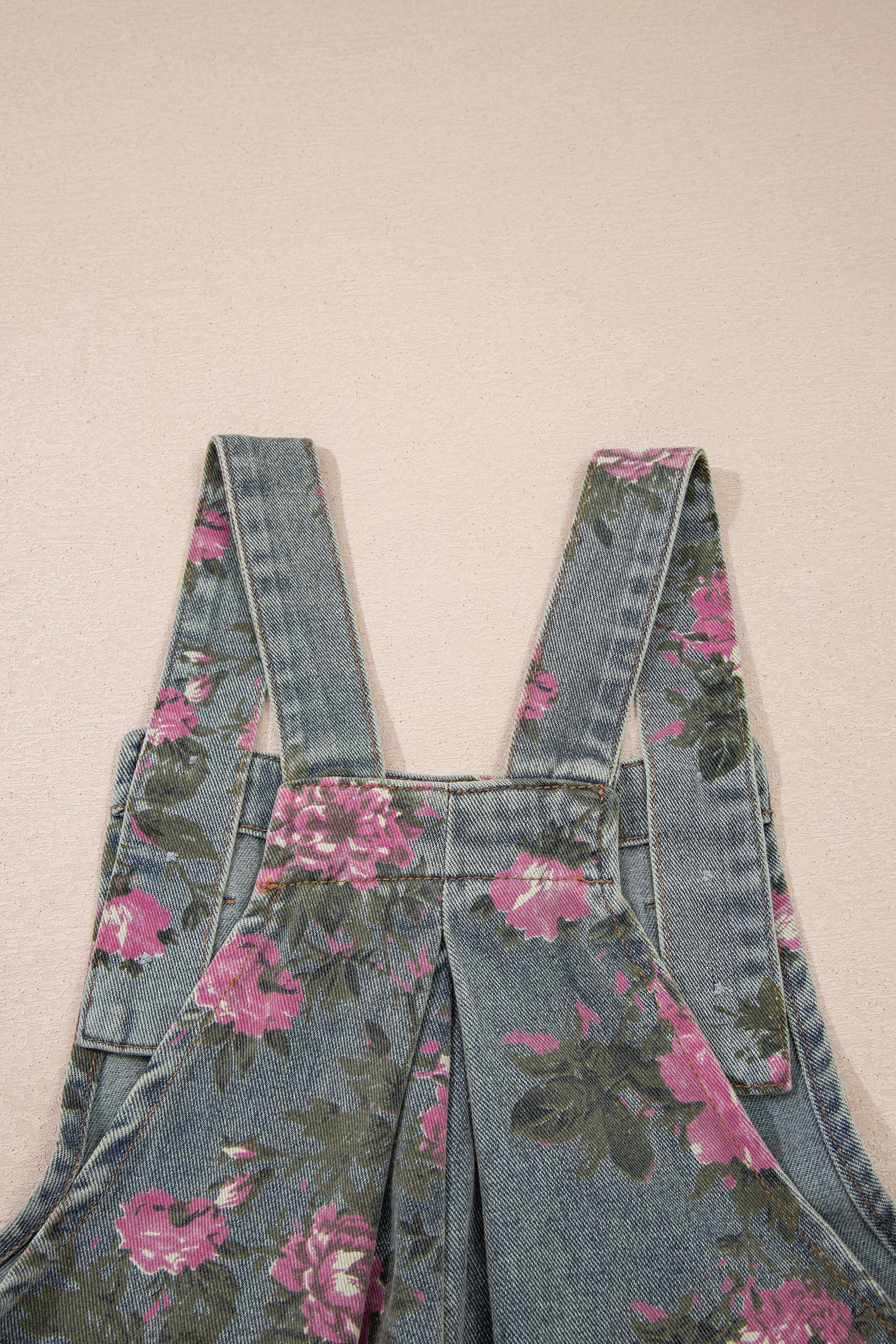 LivelyLooks Floral Print Pleated High Waist Wide Leg Denim Jumpsuit | S-XL women's fashion