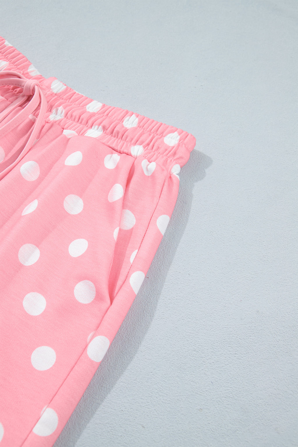 Polka Dot Oversized Top & Shorts Co-ord Set | Beige Pink Blue Green