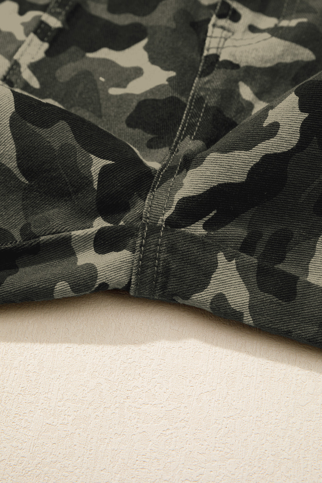 Shop Women's Green Camo Cargo Denim Jeans Multi-Pocket Stretch UK 4-16 at LivelyLooks