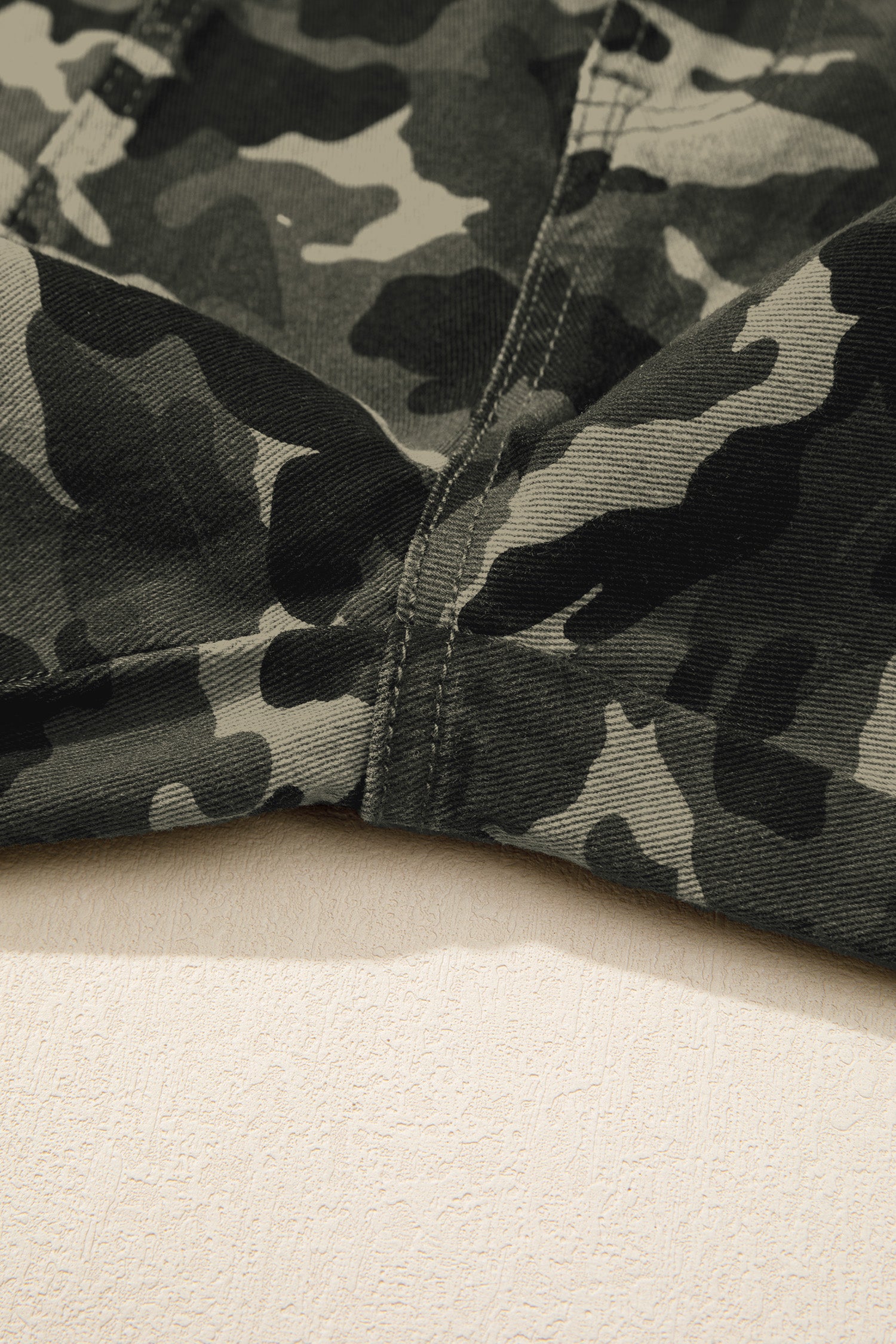 Shop Women's Green Camo Cargo Denim Jeans Multi-Pocket Stretch UK 4-16 at LivelyLooks