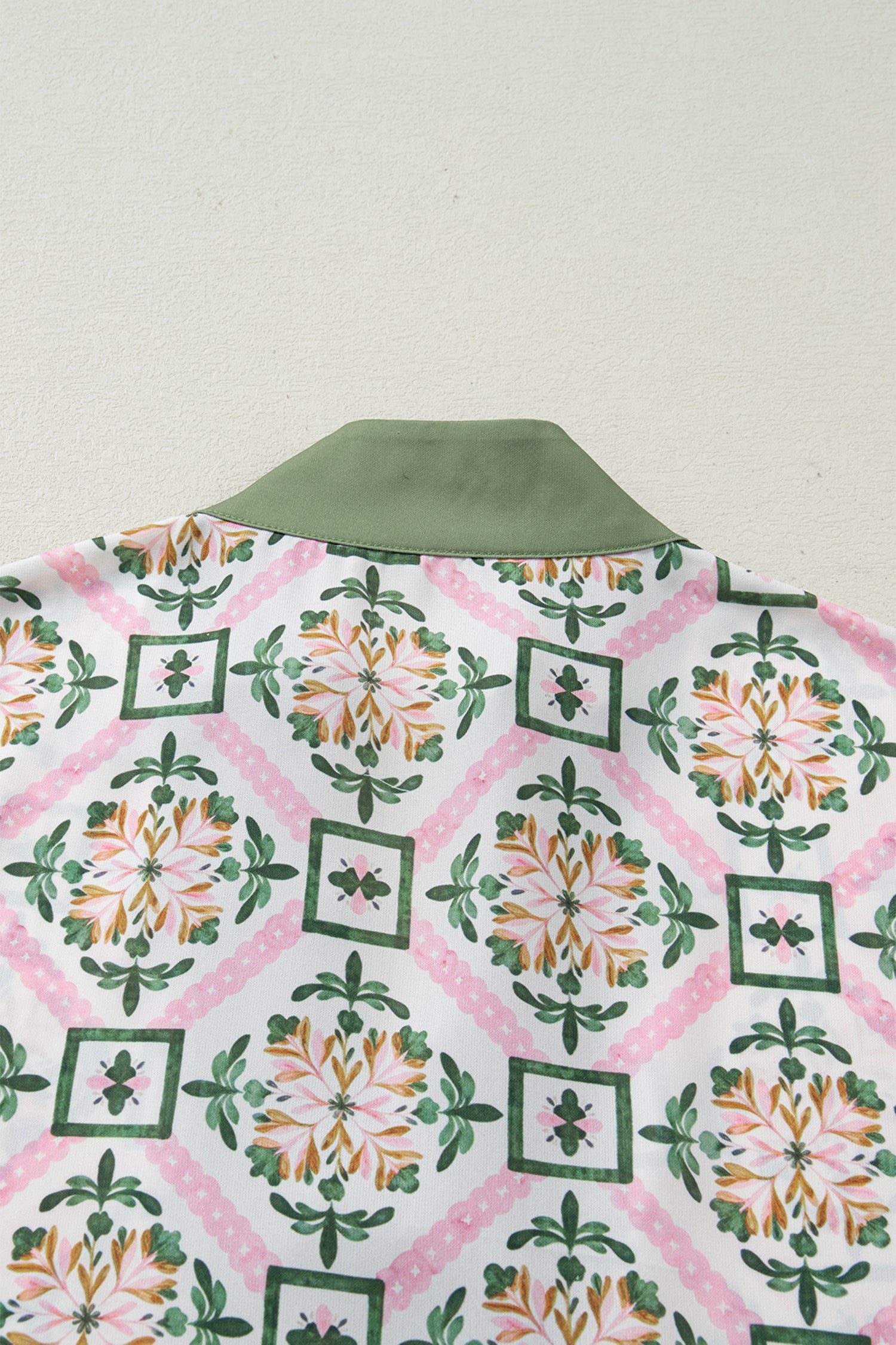 Multicolour Boho Geometric Flower Print Short Sleeve Loose Mini Dress S-XL