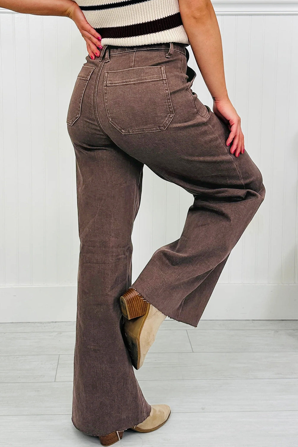 Women's Women's Retro Washed Loose Jeans Patch Pocket 2 Colours Sizes 4-16 at LivelyLooks