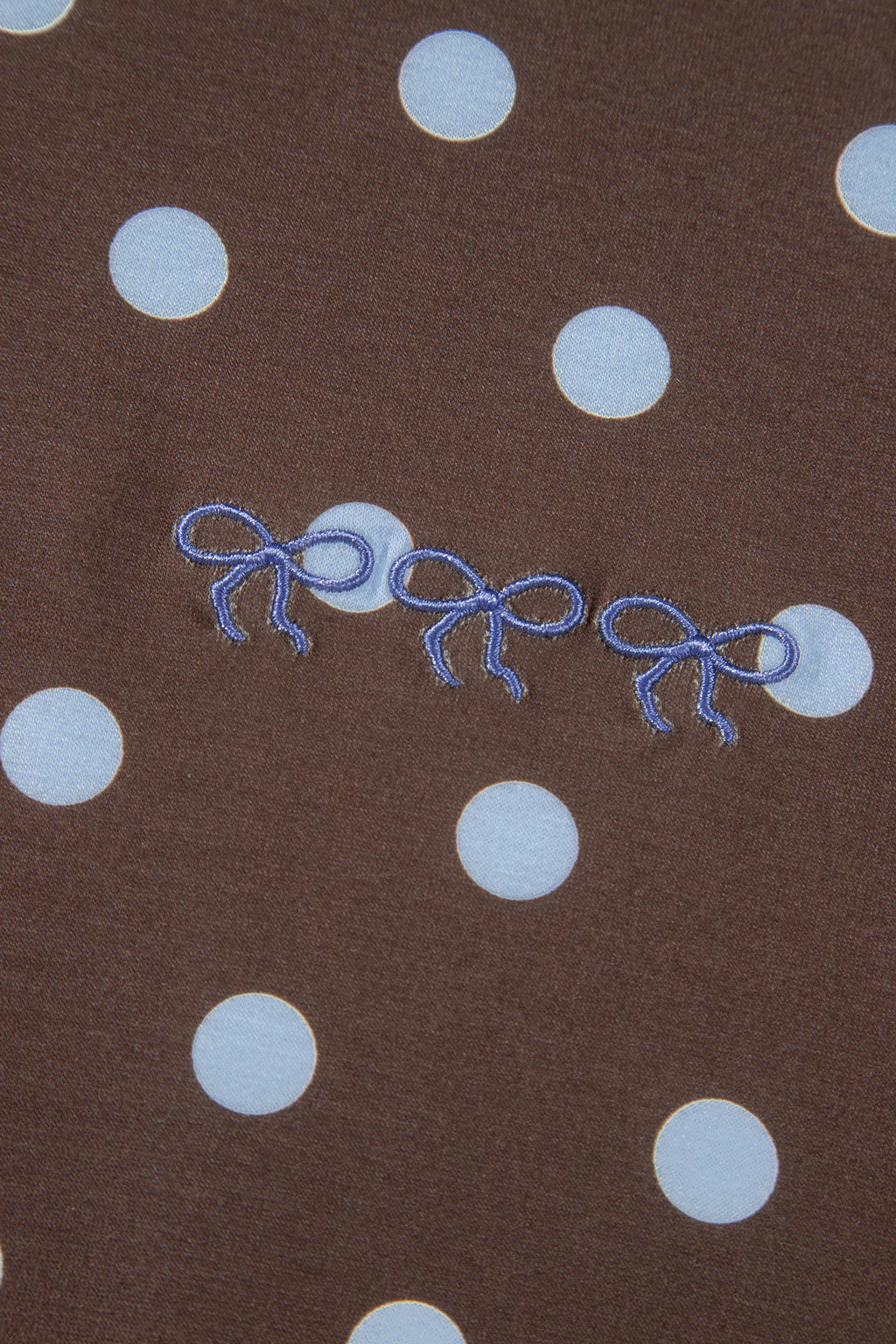 Brown Polka Dot Long Sleeve Pullover Bow Detail Skort Set | UK 8–22