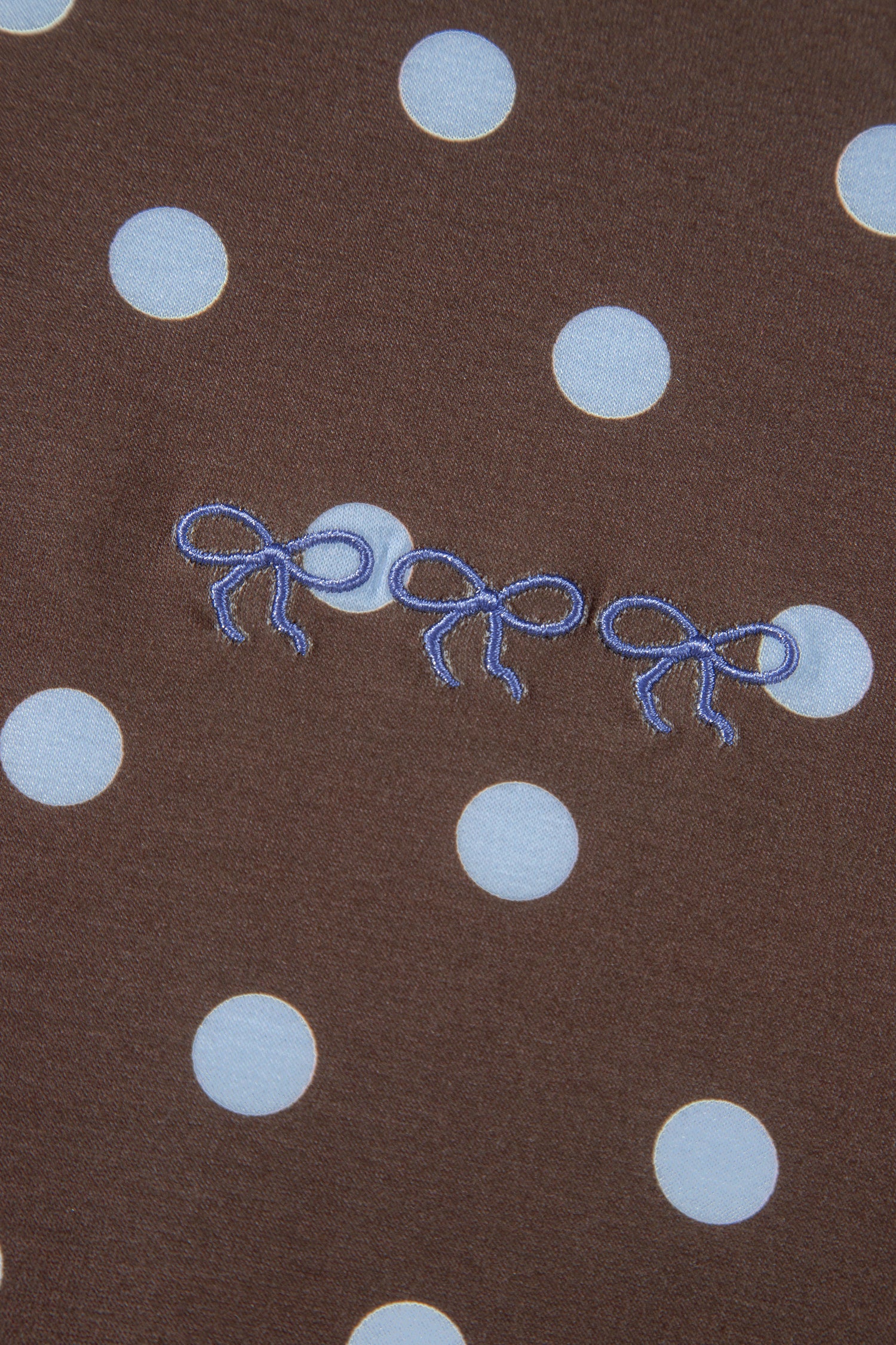 Brown Polka Dot Long Sleeve Pullover Bow Detail Skort Set | UK 8–22