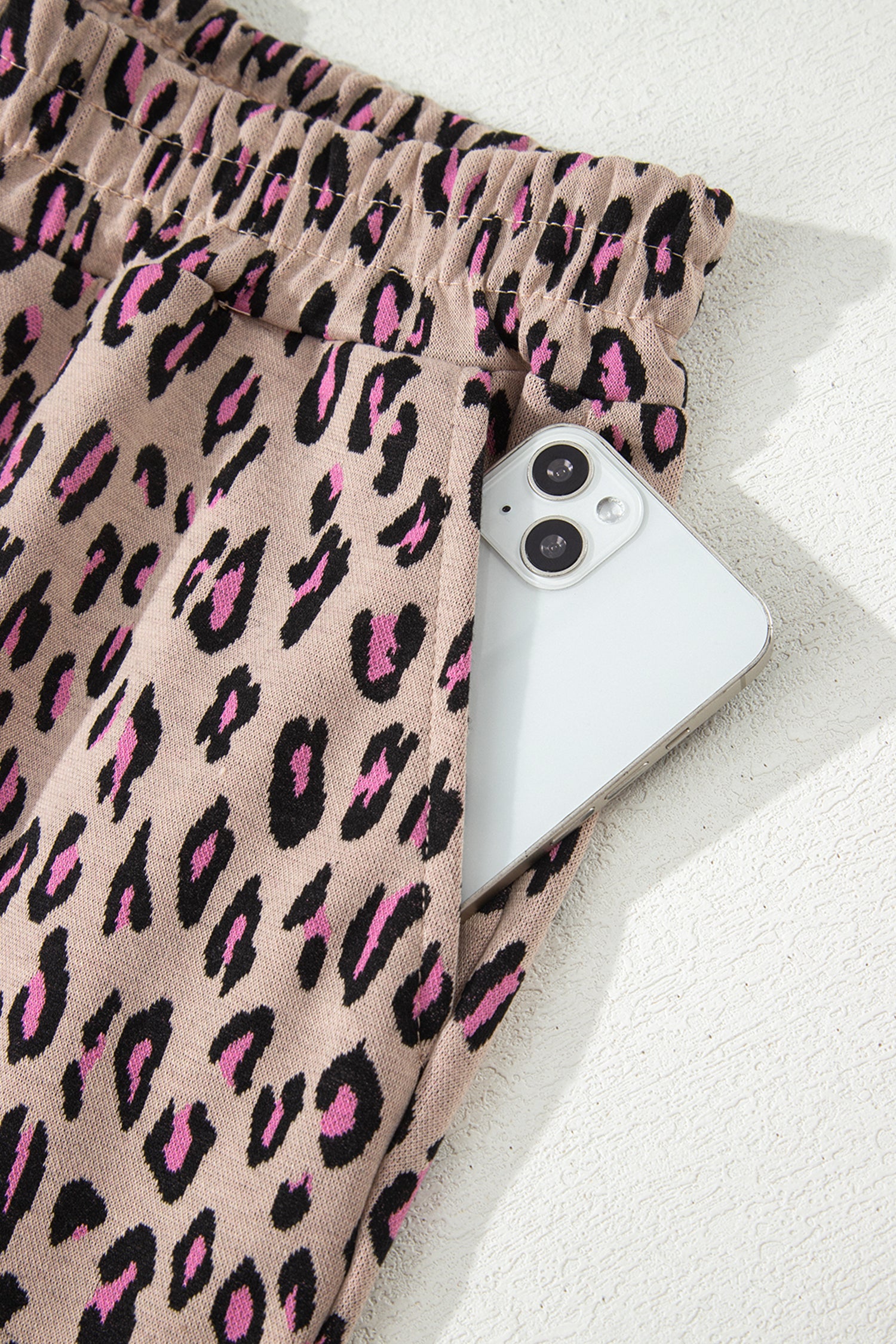 Pink Leopard Print Casual Tee & Pants Co-ord Set | UK 8–22