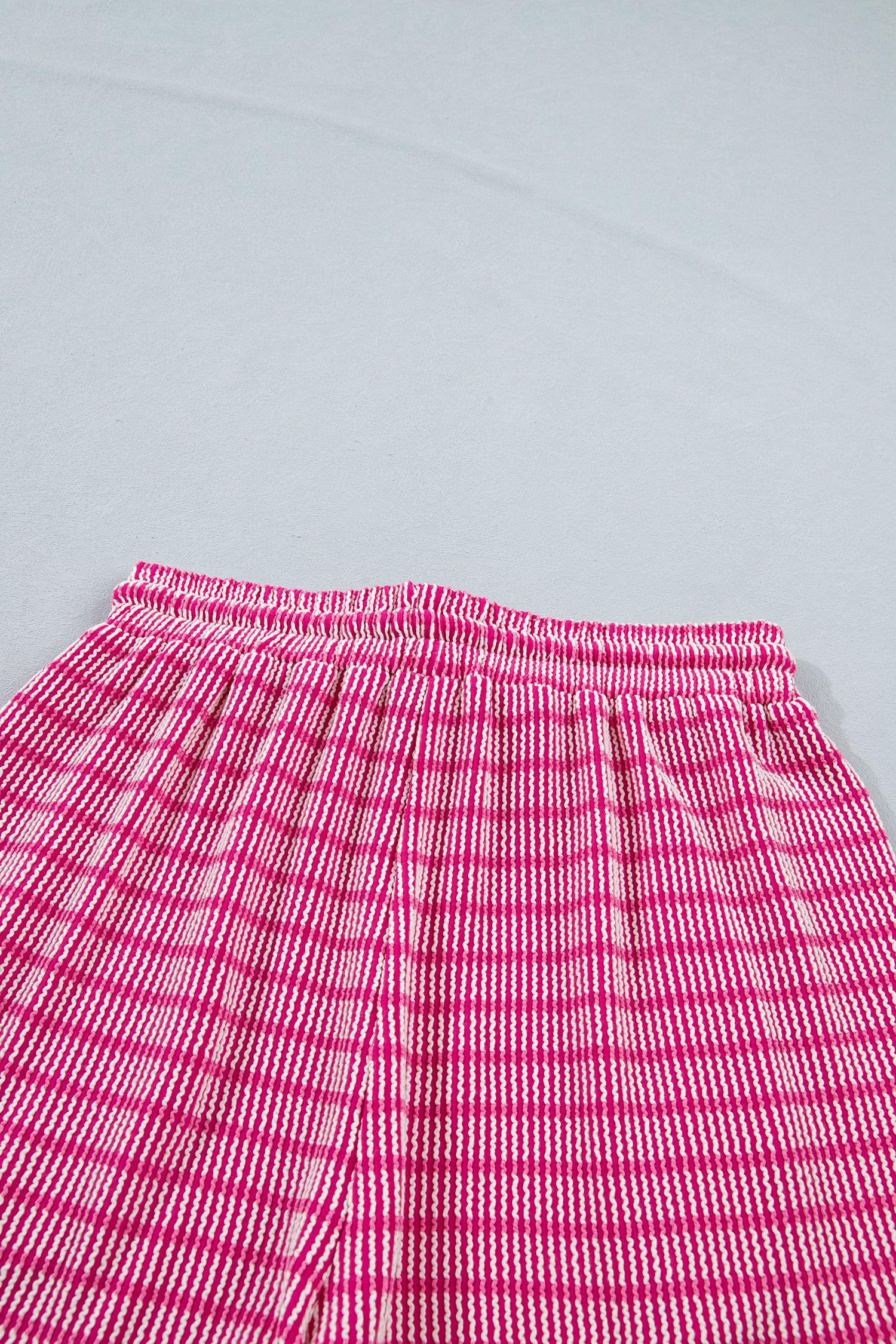 LivelyLooks Stripe Raised Rib Tee & Drawstring Shorts Set Women's S-XL women's fashion