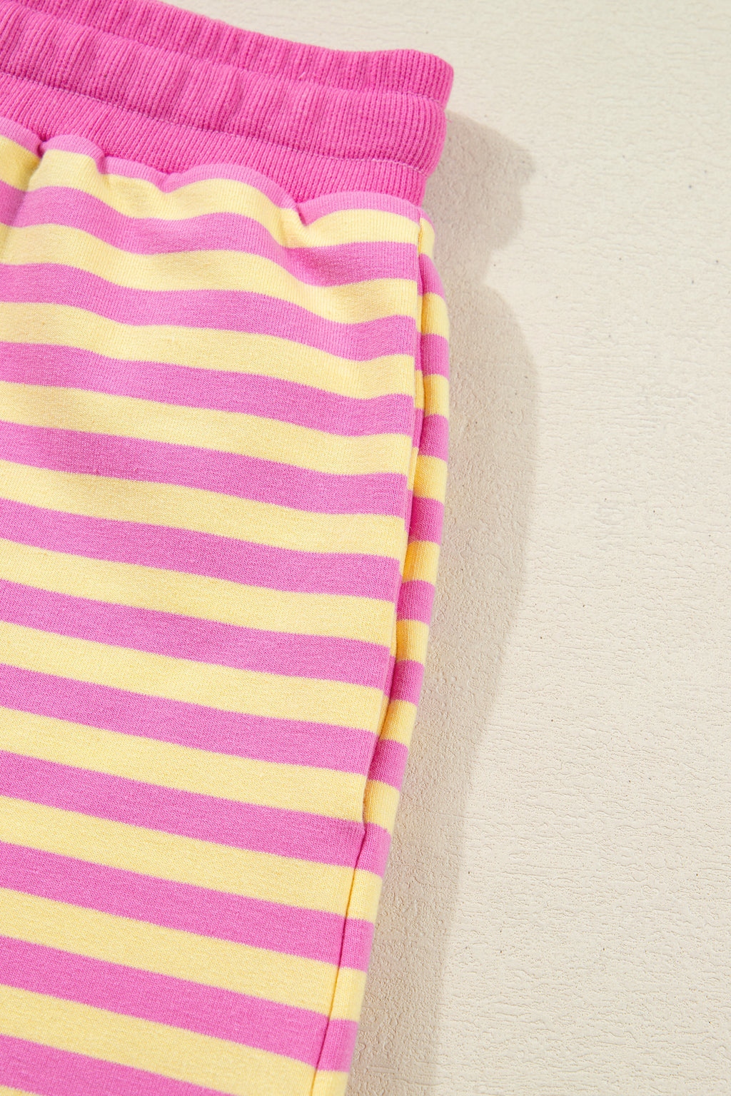 Shop Stripe Drop Shoulder Terry Short Set | Casual Co-ord S-XL at LivelyLooks