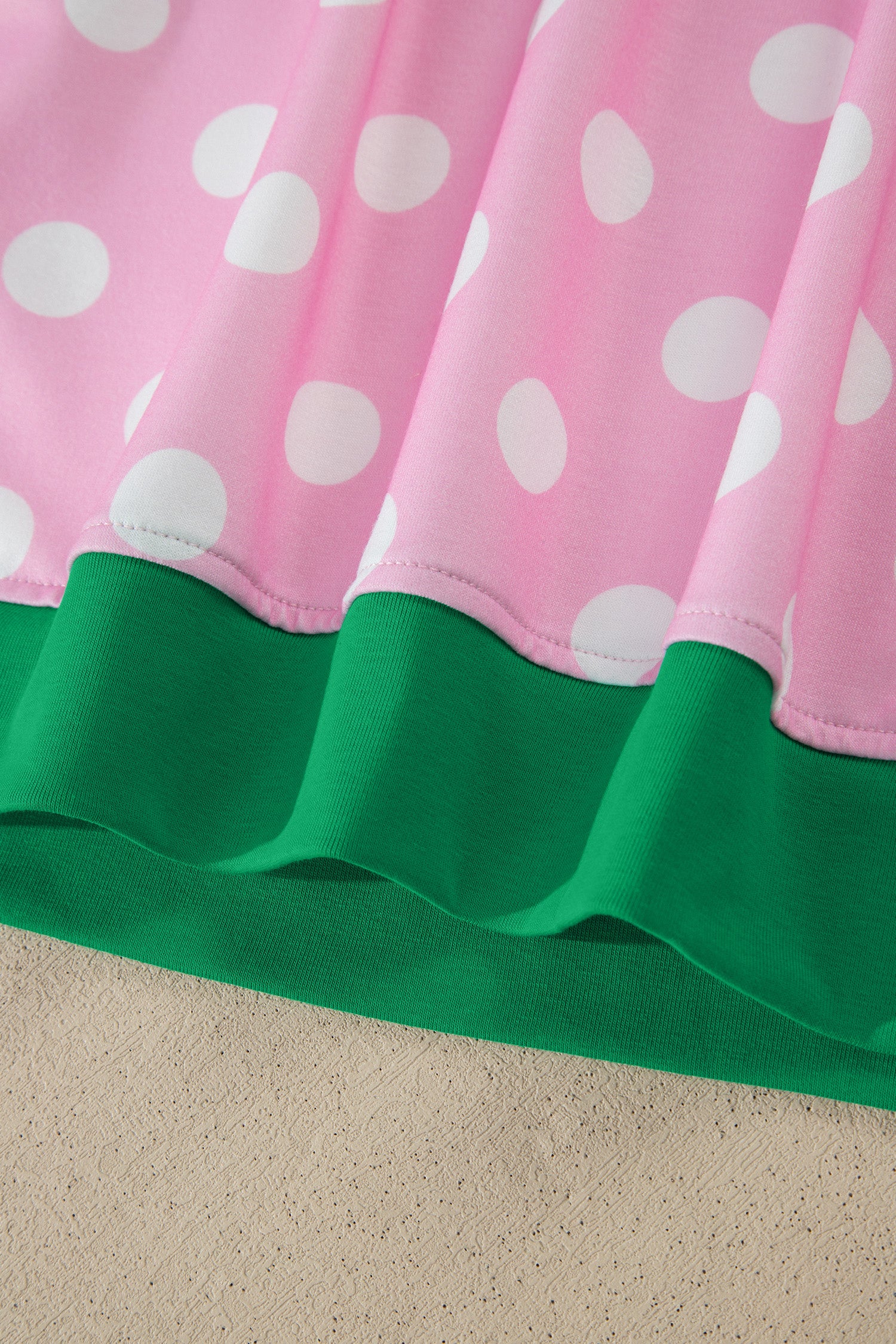 Polka Dot Contrast Edge Casual Short Set Pink Sky Blue Women S-XL