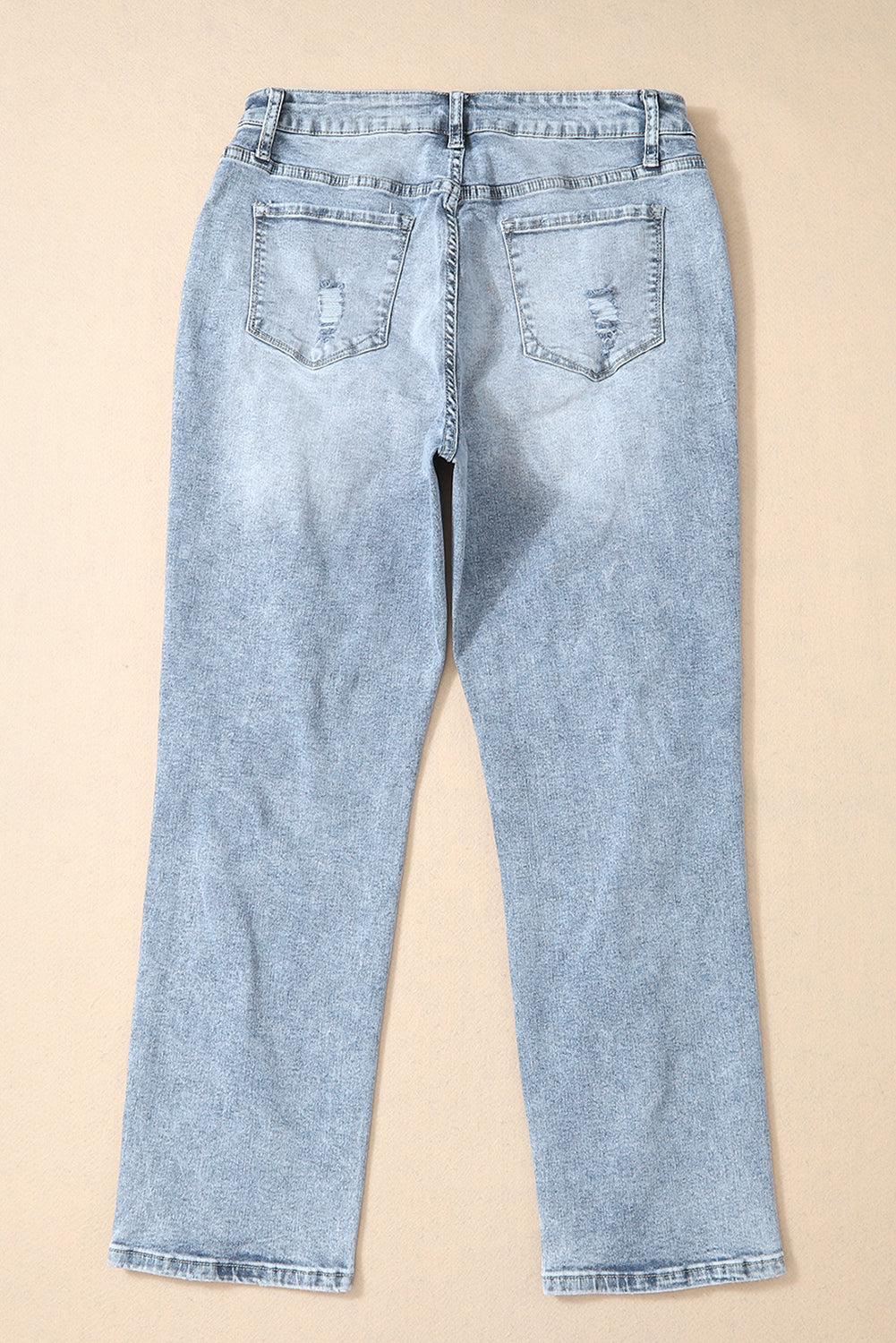 Women's Women's Light Wash Slim Fit Jeans Frayed Hem High Waist Sizes 6-16 at LivelyLooks