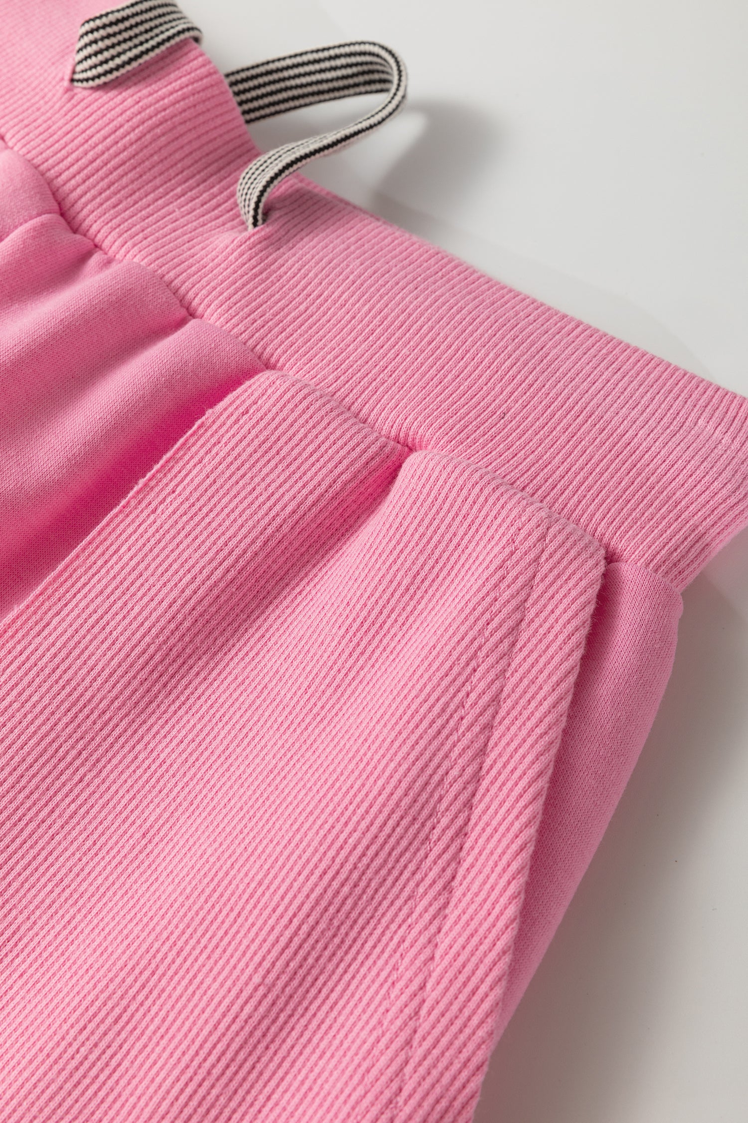 V-Neck Tee & Drawstring Pant Set | Apricot Pink, Mint Green, Bonbon & Beau Blue