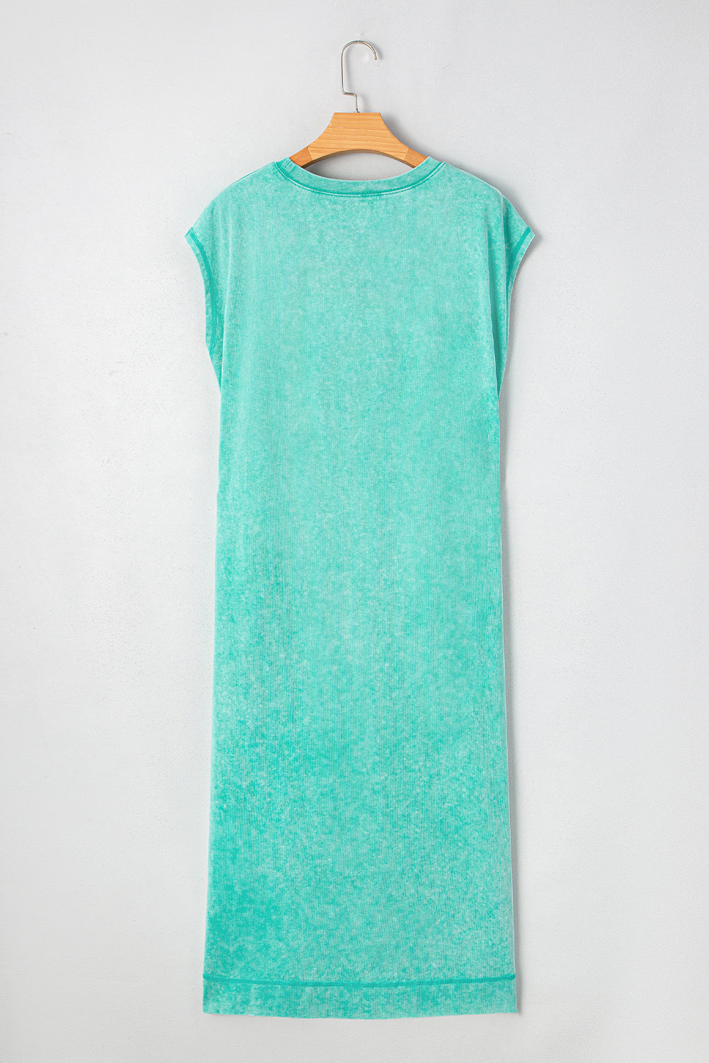 Wisteria Orange Aqua Mineral Wash Pocketed T-Shirt Long Dress S-XL