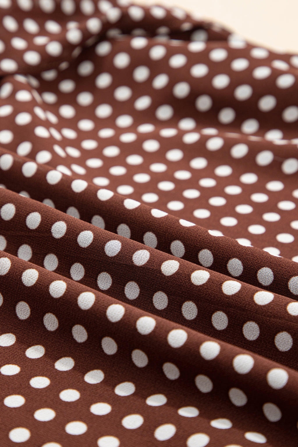 Women's Coffee Polka Dot Backless Ruffled Tiered Maxi Dress at LivelyLooks
