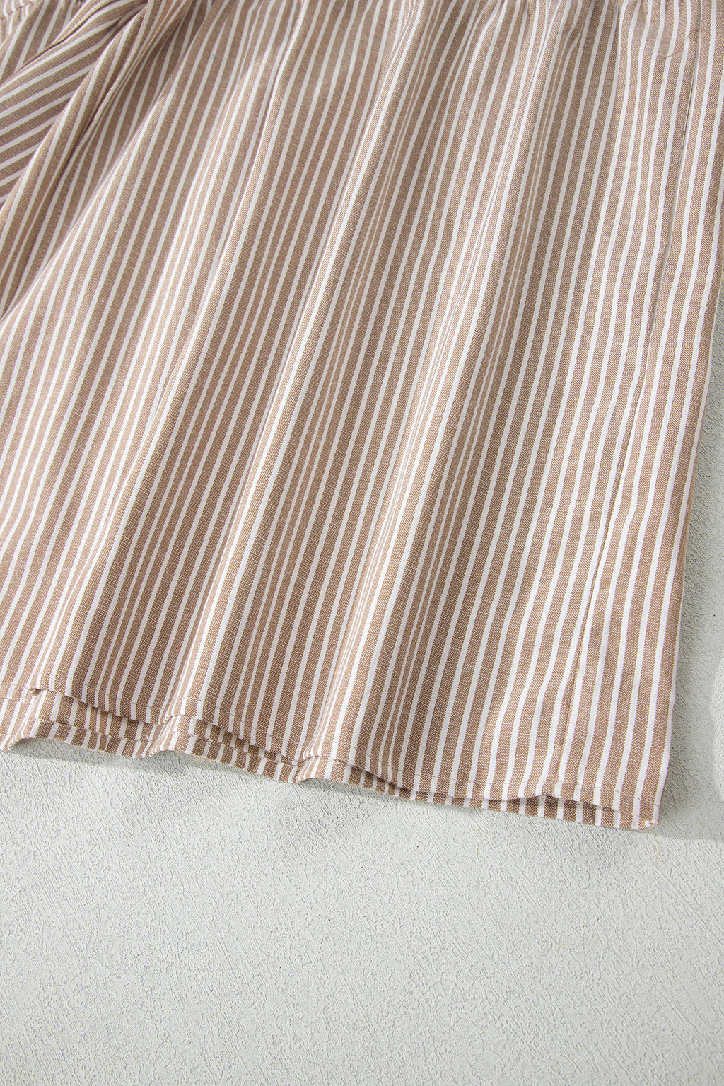 Shop Stripe Flutter Sleeve Button Front Slit Maxi Dress | S-XL at LivelyLooks