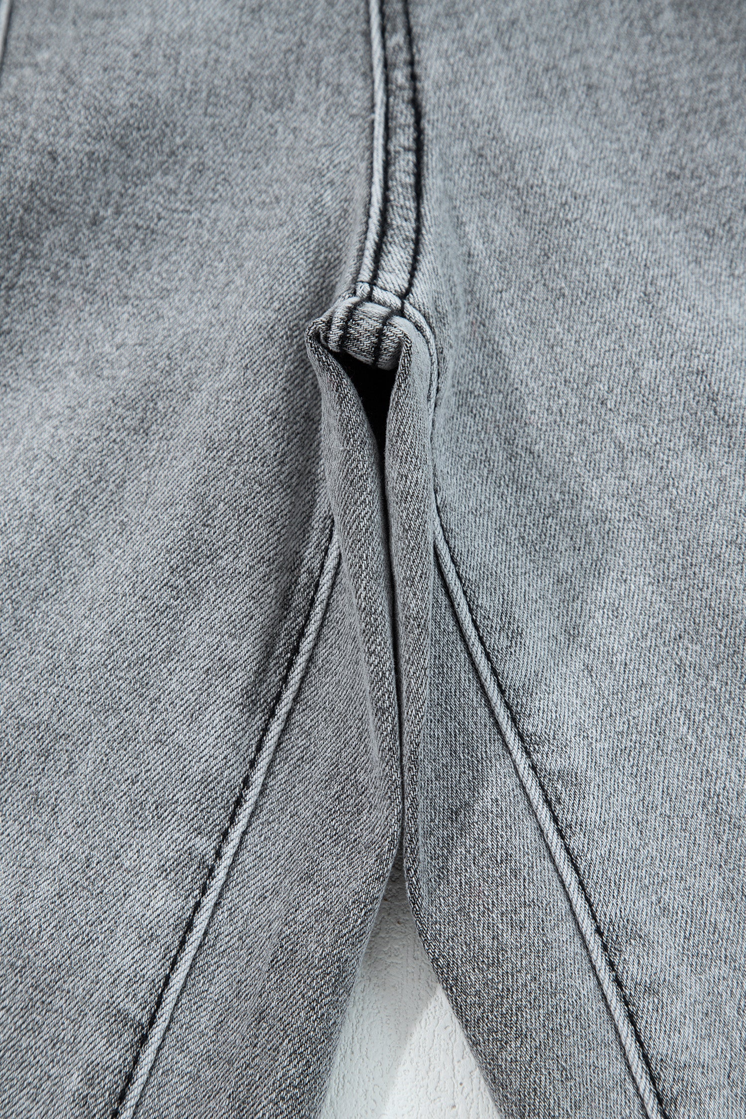 Shop Drawstring Seam Detail Raw Hem Wide Leg Denim Jeans UK 8-22 at LivelyLooks