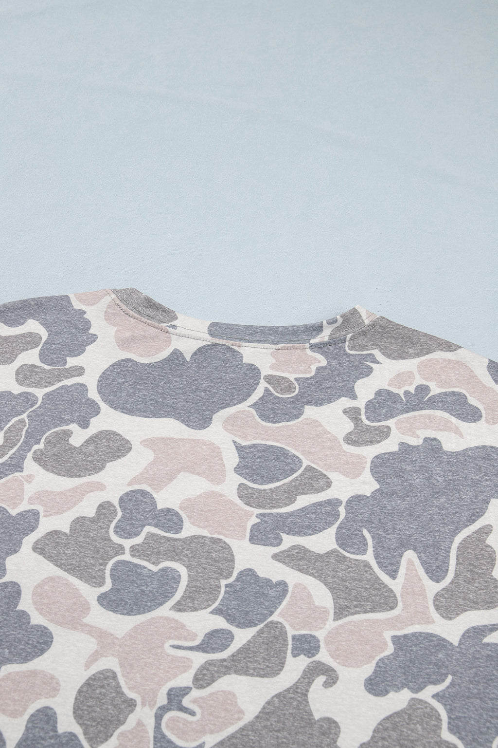 Shop Women's Camo Print Drop Shoulder Side Slit Casual Dress Multicolour S-XL at LivelyLooks