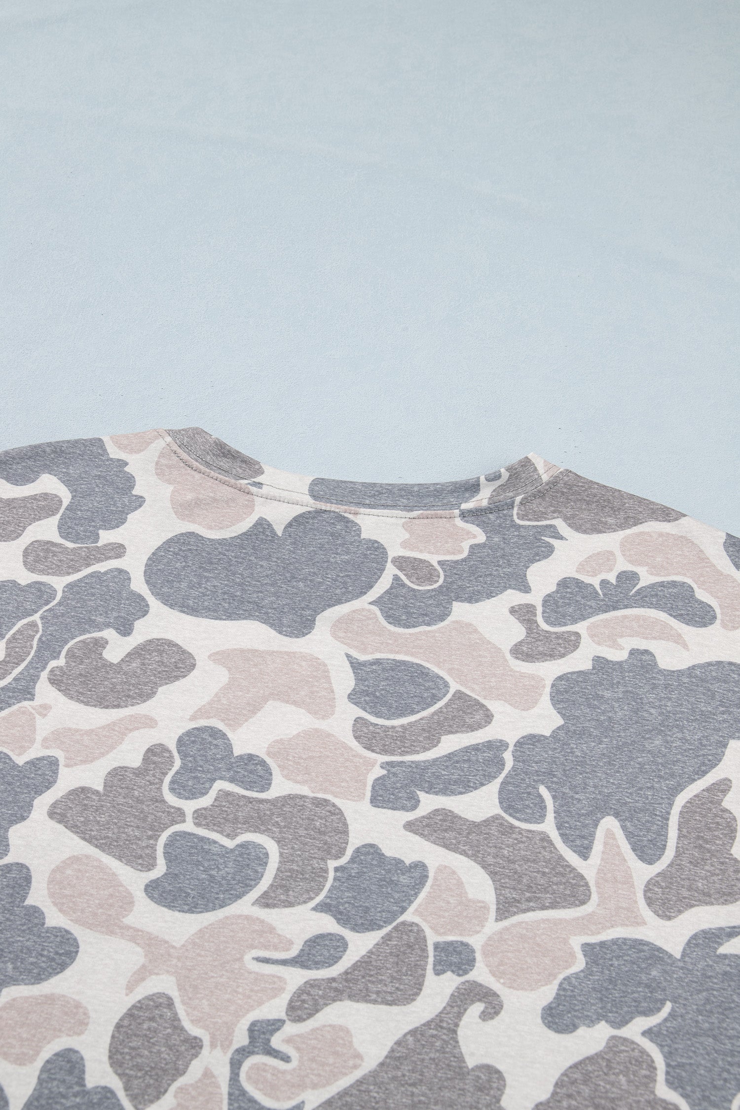 Shop Women's Camo Print Drop Shoulder Side Slit Casual Dress Multicolour S-XL at LivelyLooks