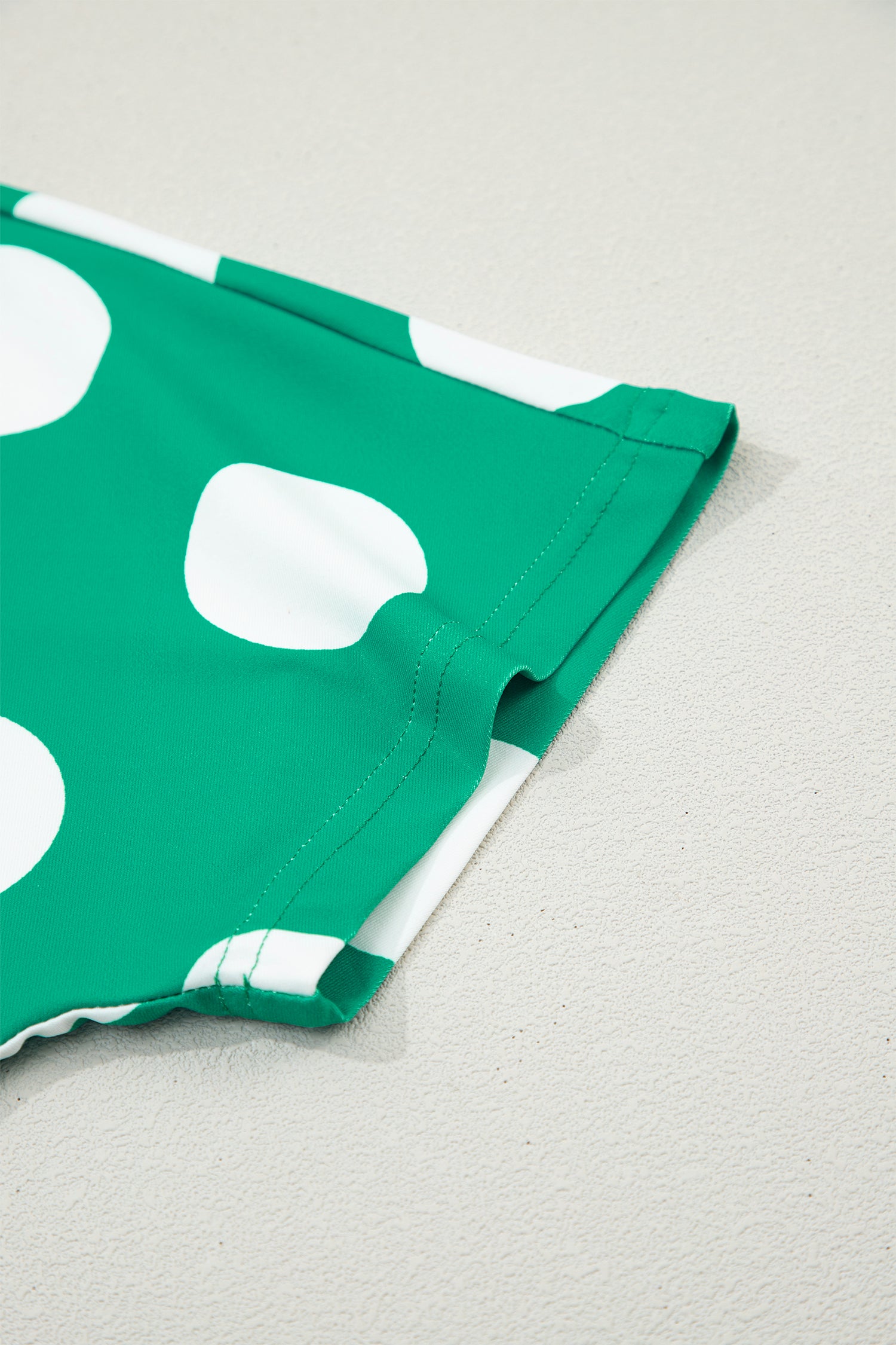 Green Polka Dot 2pcs Set Cropped Tee Bodycon Skort Women S-XL