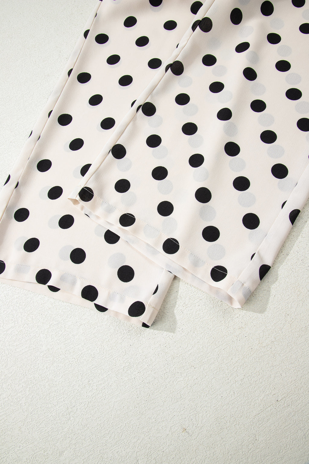 Shop Polka Dot Patched Pocket Mid-Rise Straight Leg Trousers S-XL at LivelyLooks