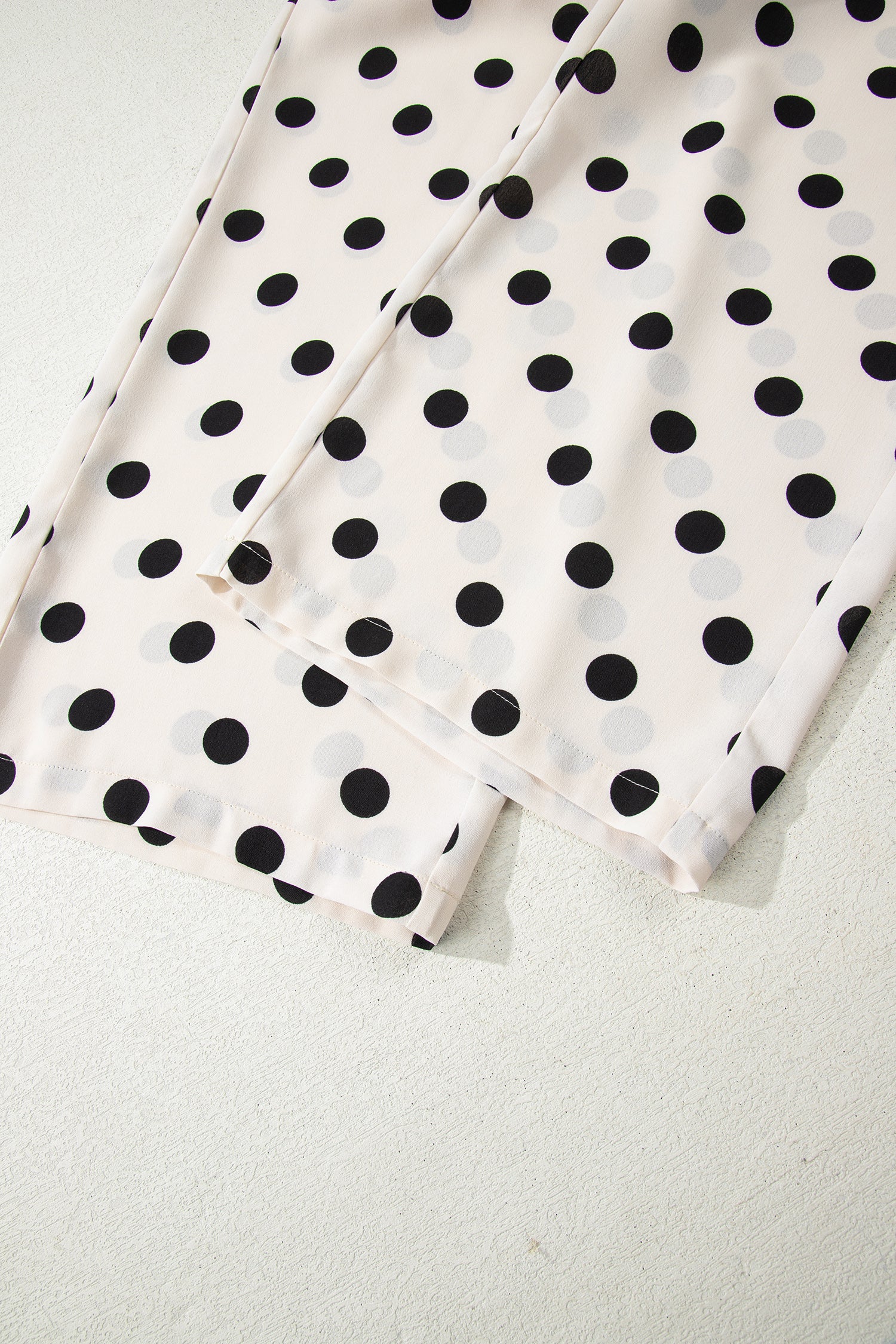 Shop Polka Dot Patched Pocket Mid-Rise Straight Leg Trousers S-XL at LivelyLooks
