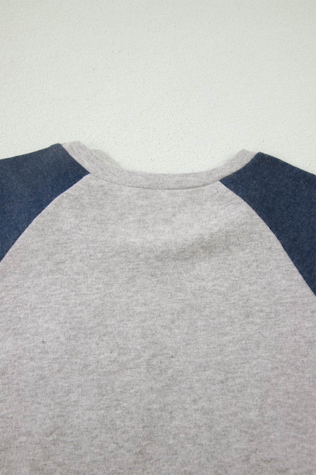 Shop Dark Blue Floral Patchwork Colorblock Raglan Sleeve T Shirt at LivelyLooks