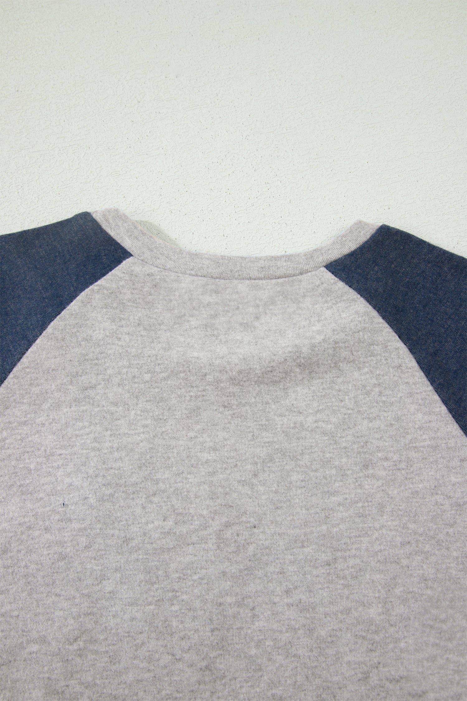 Shop Dark Blue Floral Patchwork Colorblock Raglan Sleeve T Shirt at LivelyLooks