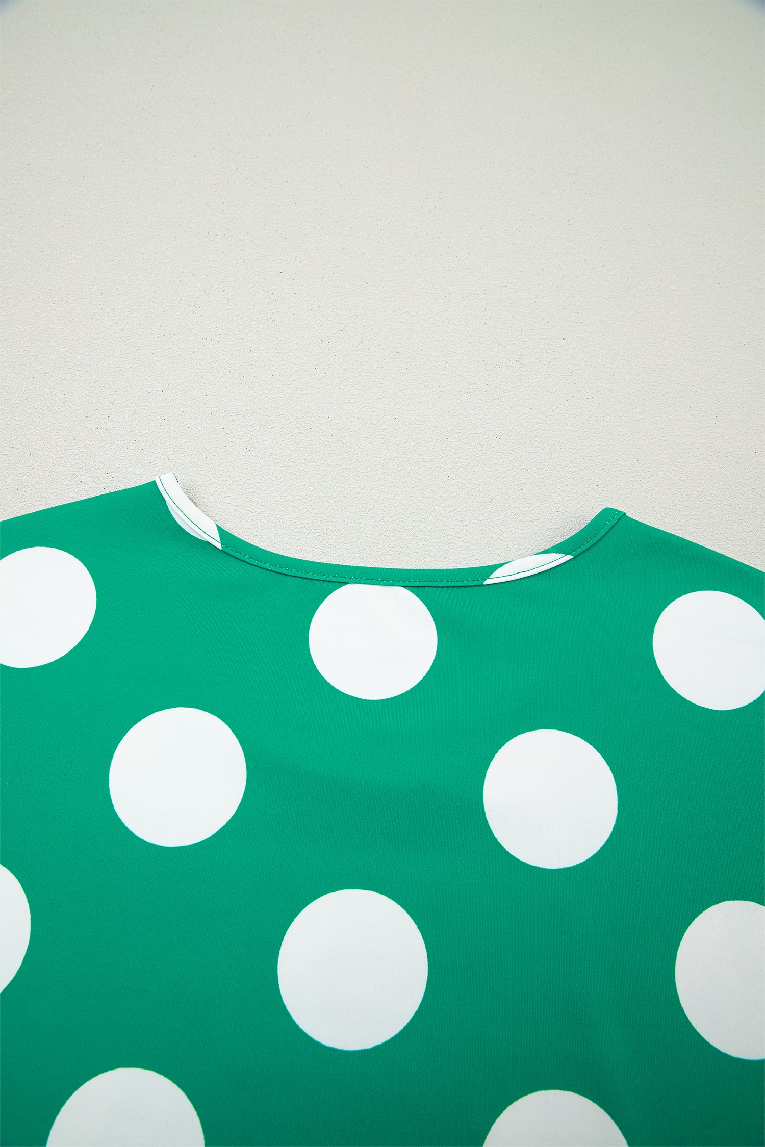 Green Polka Dot 2pcs Set Cropped Tee Bodycon Skort Women S-XL