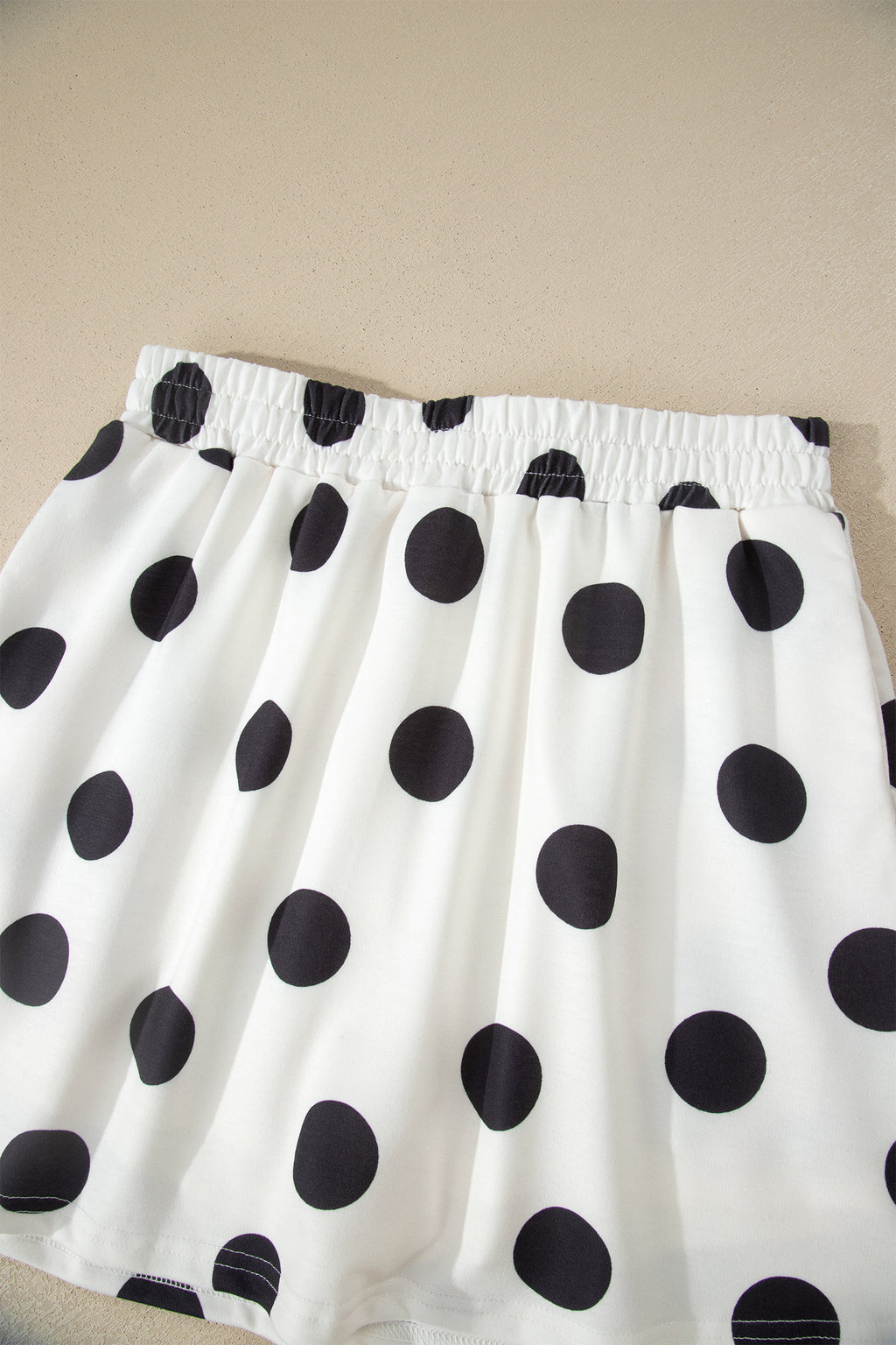 Polka Dot Short Sleeve Top & Casual Skort 2pcs Outfit | White, Pink & Sky Blue