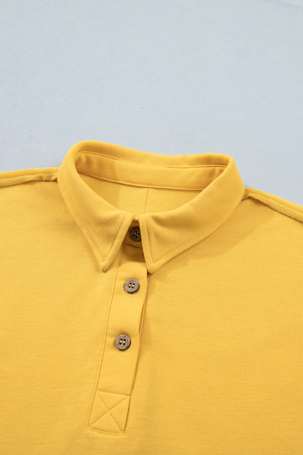 LivelyLooks Yellow & Blue Loose Polo Tee & Elastic Waist Shorts Co-ord Set | S-XL women's fashion