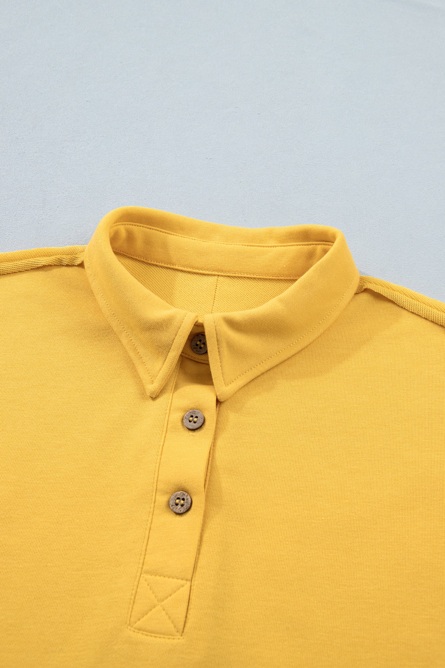 LivelyLooks Yellow & Blue Loose Polo Tee & Elastic Waist Shorts Co-ord Set | S-XL women's fashion