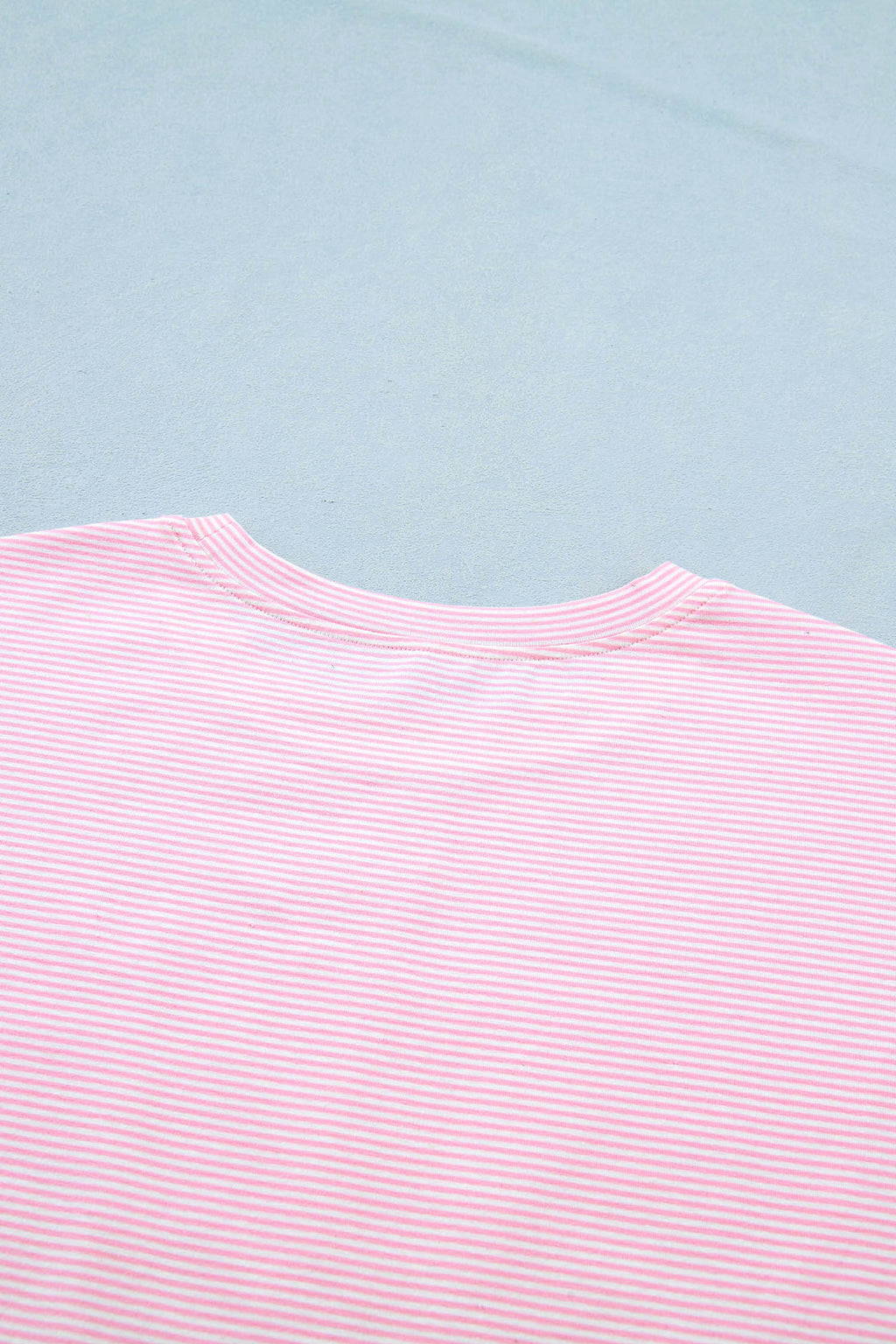 Pink Stripe Matching Oversized Tee & Drawstring Shorts Co-ord Set