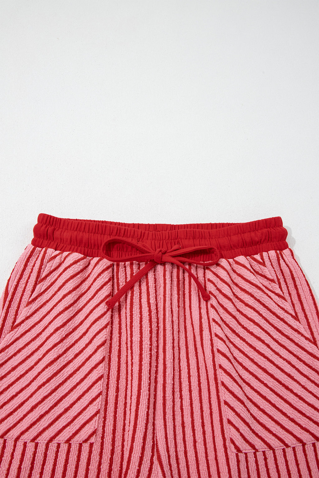 Stripe Crew Neck Tee & Drawstring Cropped Trousers Set | 4 Colours | Sizes 8-22