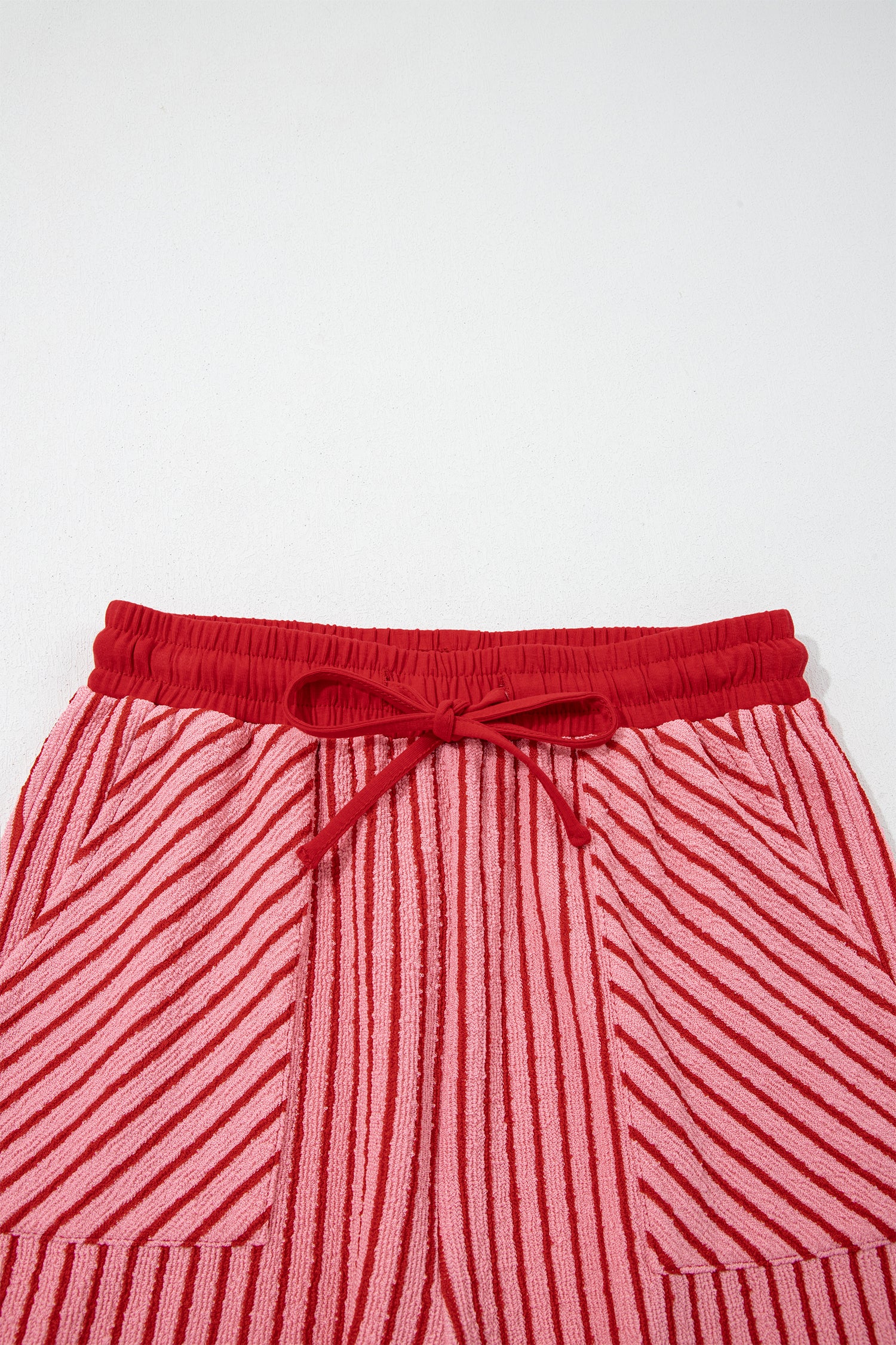 Stripe Crew Neck Tee & Drawstring Cropped Trousers Set | 4 Colours | Sizes 8-22