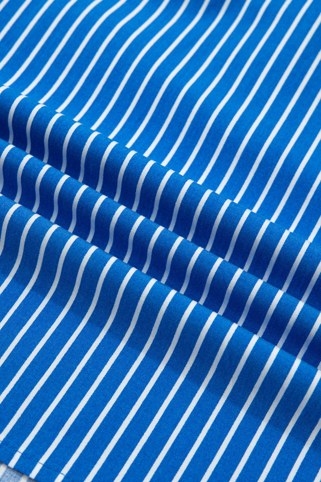 LivelyLooks Blue Stripe Puff Sleeve Blouse Ruffle Collar Button Front S-XL women's fashion