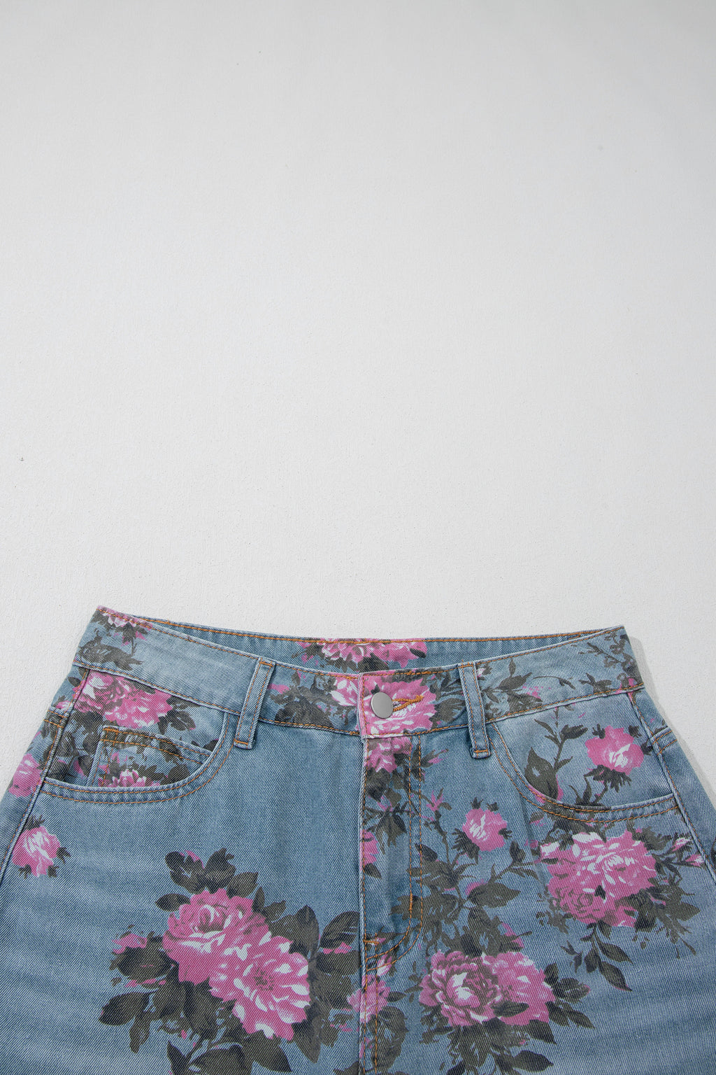 Women's Blue Garden Floral Print Bootcut Jeans | UK Sizes 6-18 at LivelyLooks