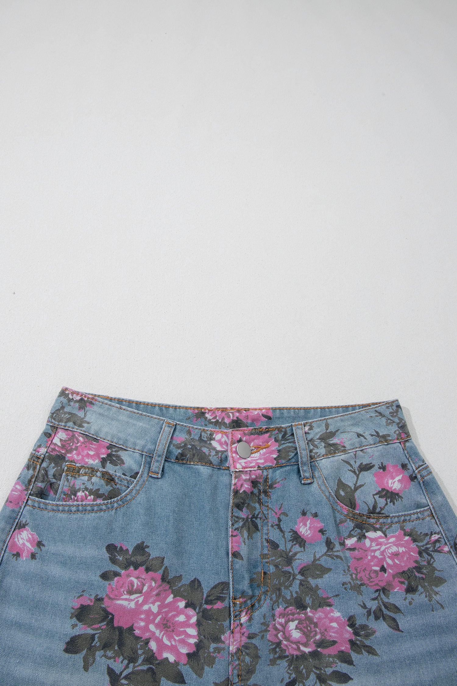 Women's Blue Garden Floral Print Bootcut Jeans | UK Sizes 6-18 at LivelyLooks