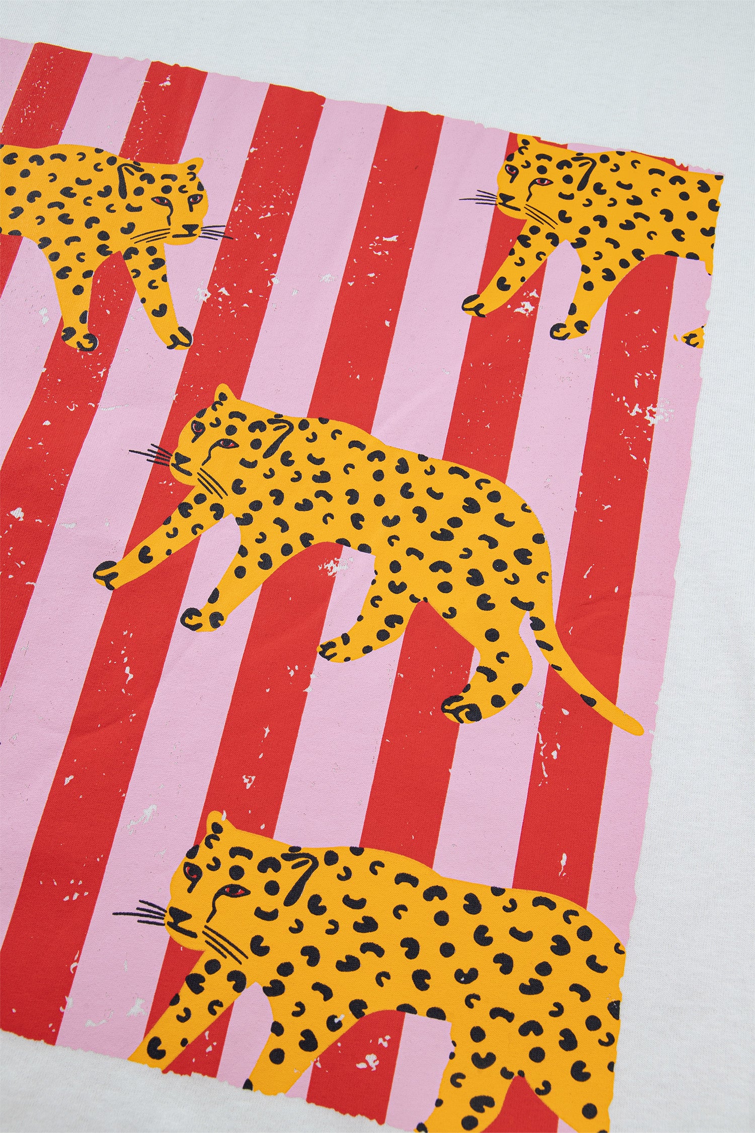 Dark Grey & White Cheetah Print Retro Graphic Tee S-XL