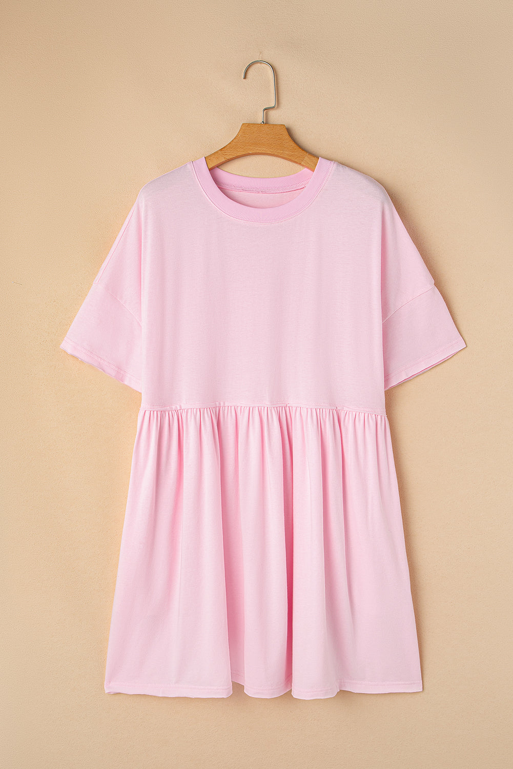 Women's Pink Jade Babydoll Mini Dress Raw Edge Pockets Sleeveless UK 8-26 at LivelyLooks